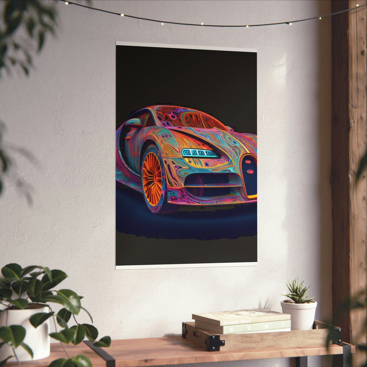 Premium Matte Vertical Posters Bugatti Abstract Concept 1