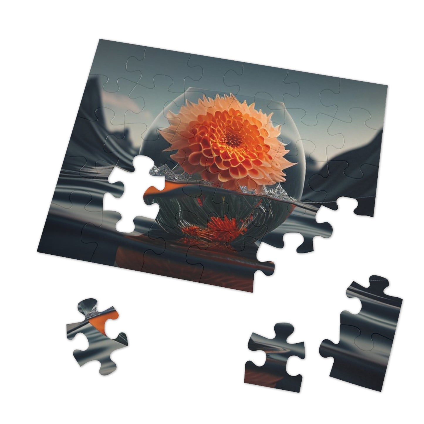 Jigsaw Puzzle (30, 110, 252, 500,1000-Piece) Dahlia Orange 3