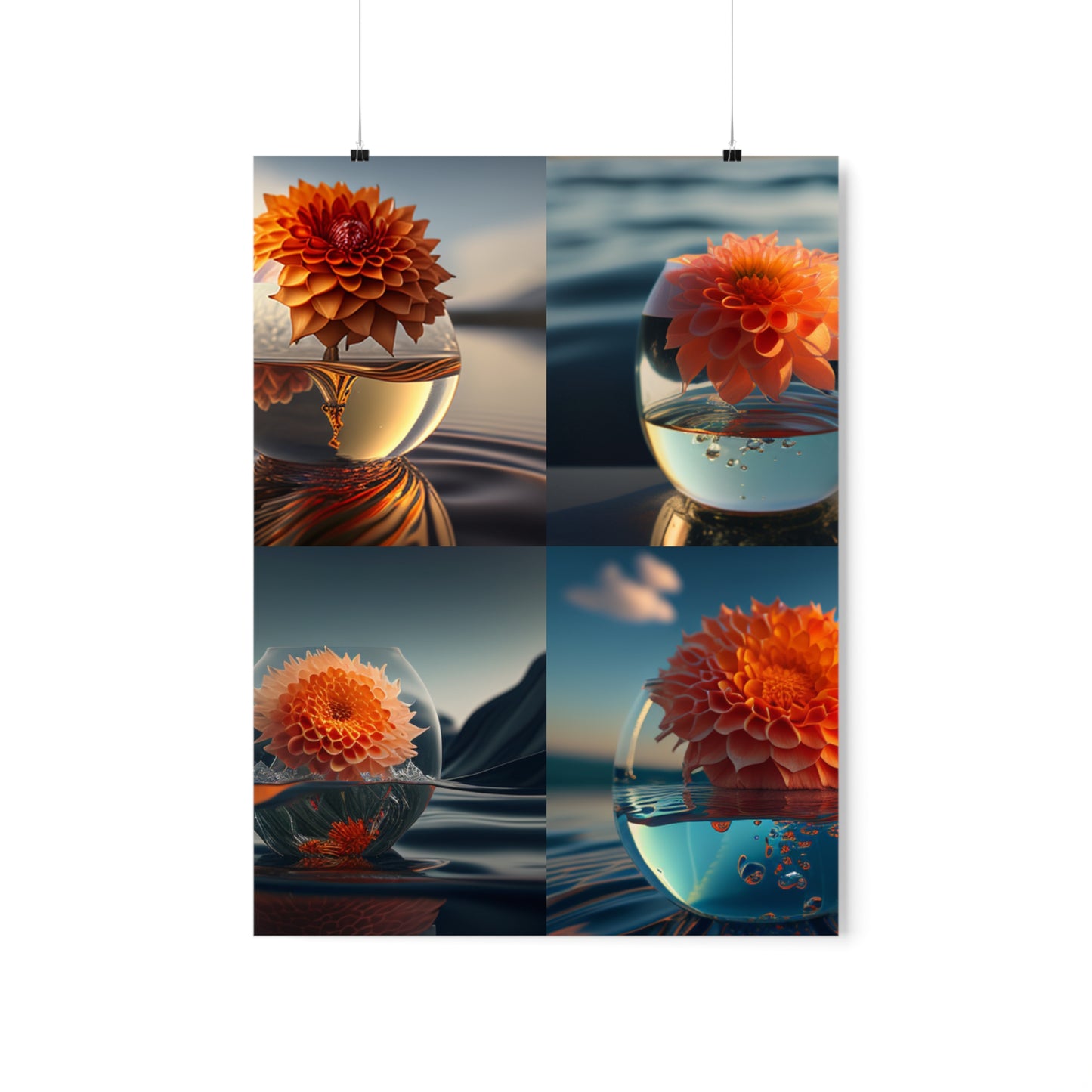 Premium Matte Vertical Posters Dahlia Orange 5