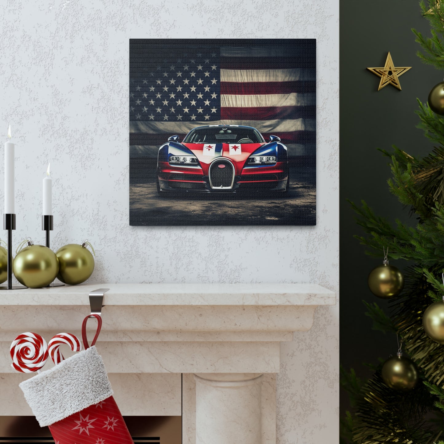 Canvas Gallery Wraps Bugatti American Flag 3