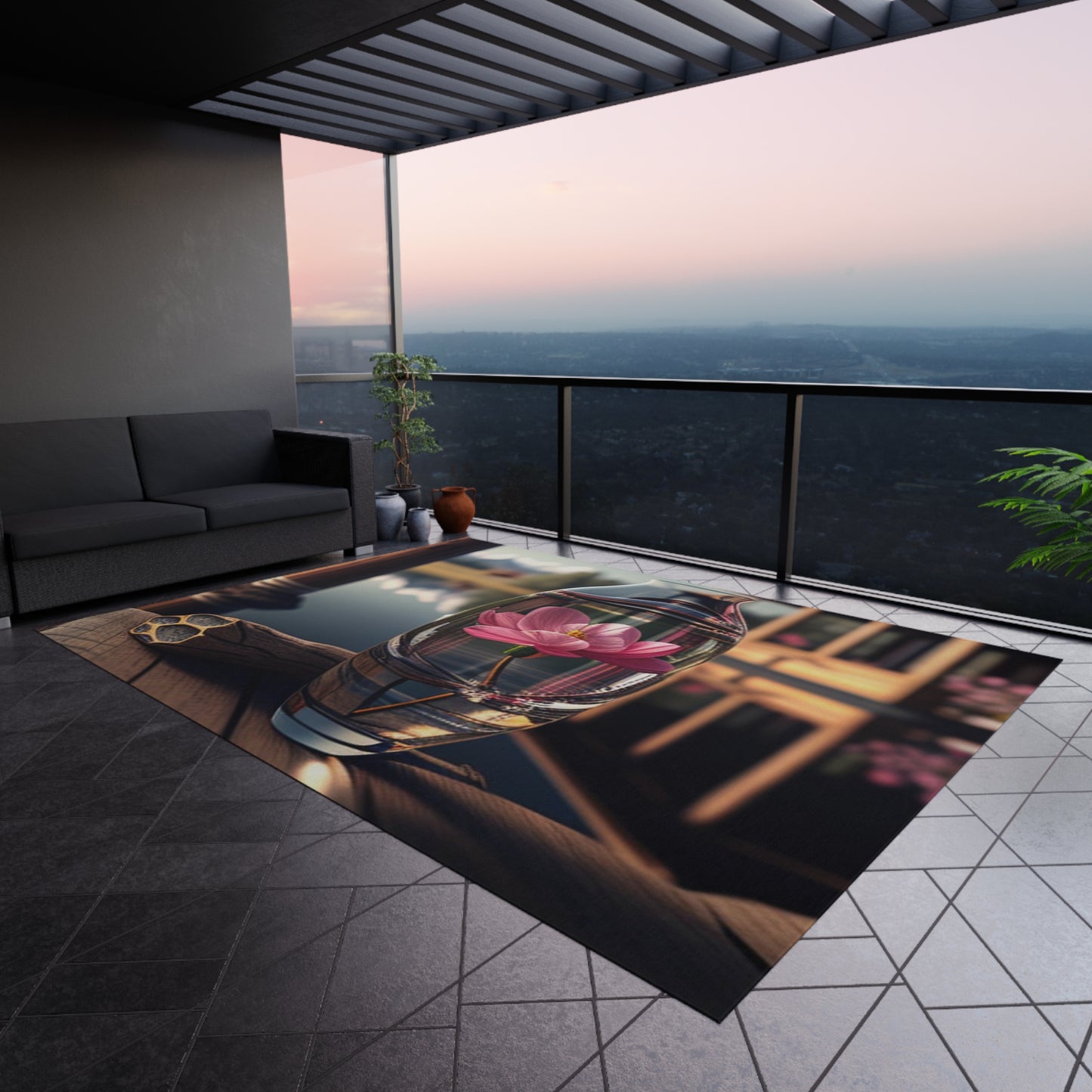 Outdoor Rug  Pink Magnolia 2