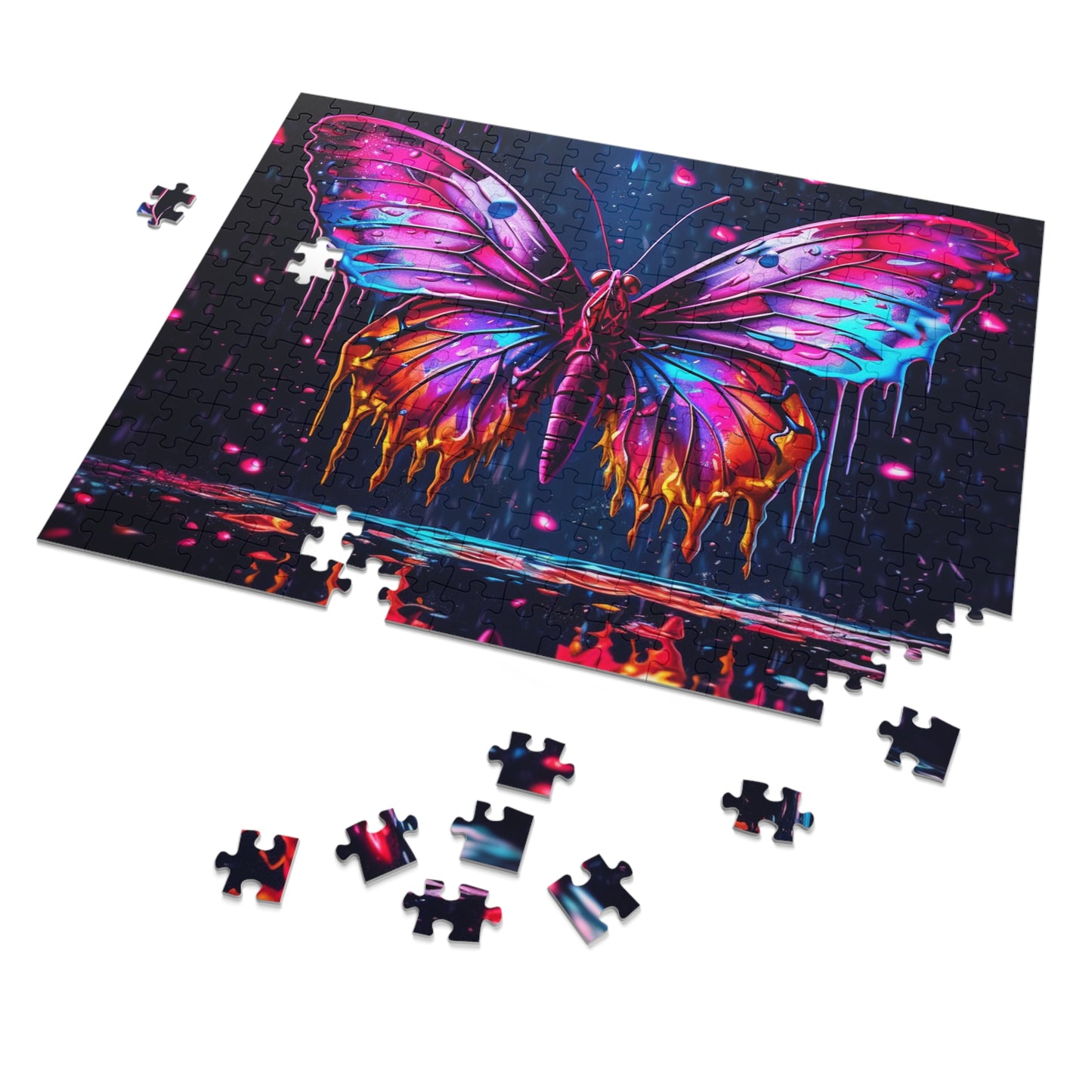 Jigsaw Puzzle (30, 110, 252, 500,1000-Piece) Pink Butterfly Flair 2