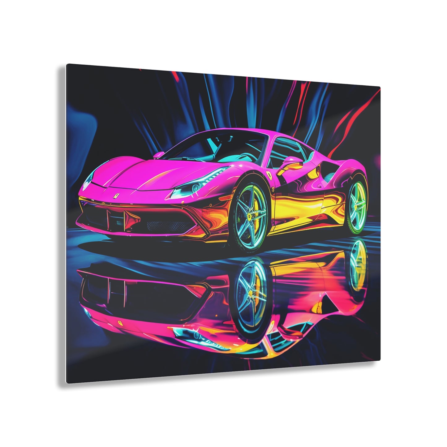 Acrylic Prints Pink Macro Ferrari 3