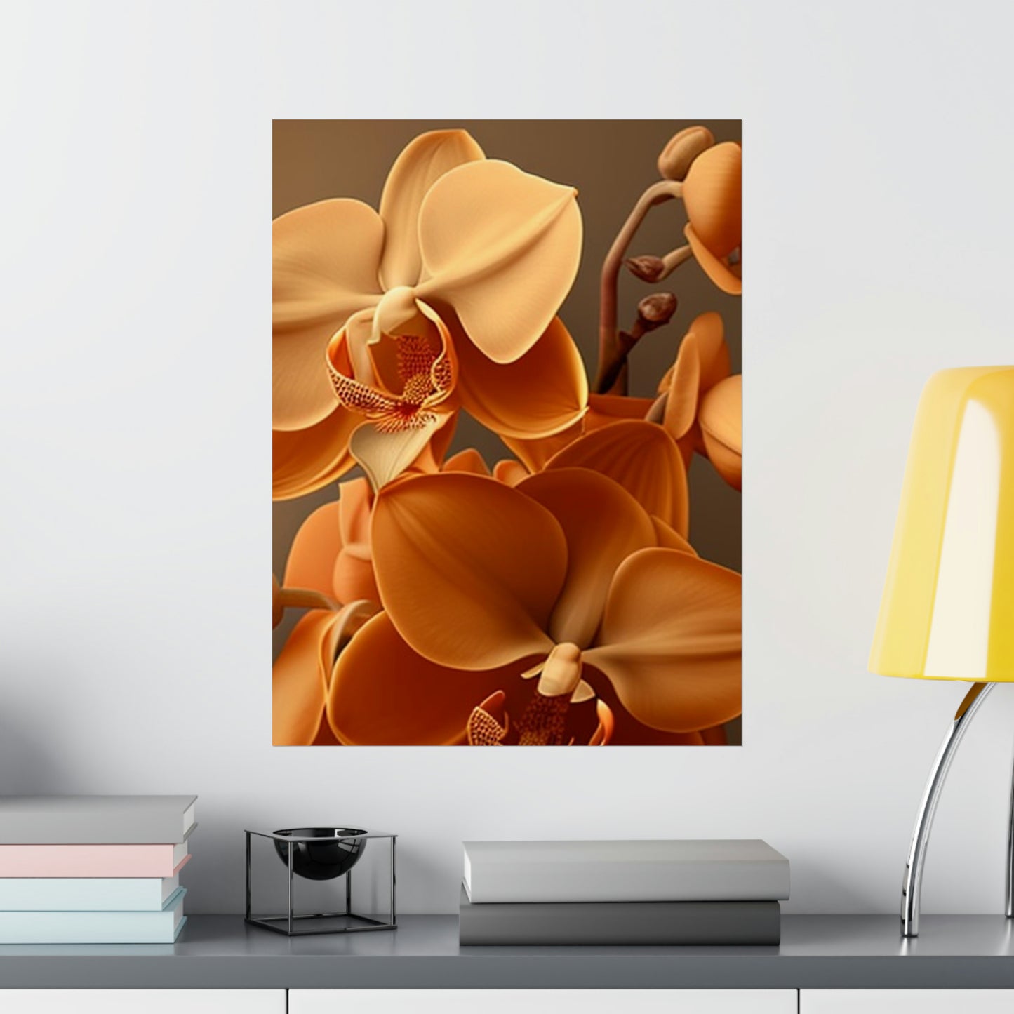 Premium Matte Vertical Posters orchid pedals 4