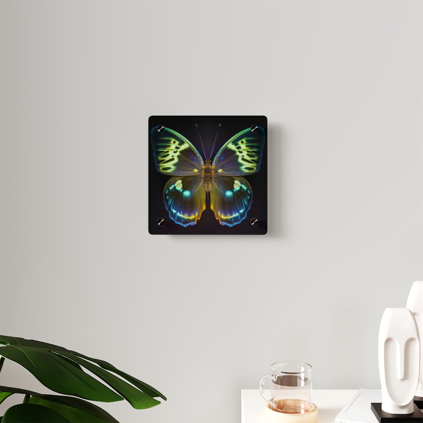 Acrylic Wall Art Panels Neon Hue Butterfly 1