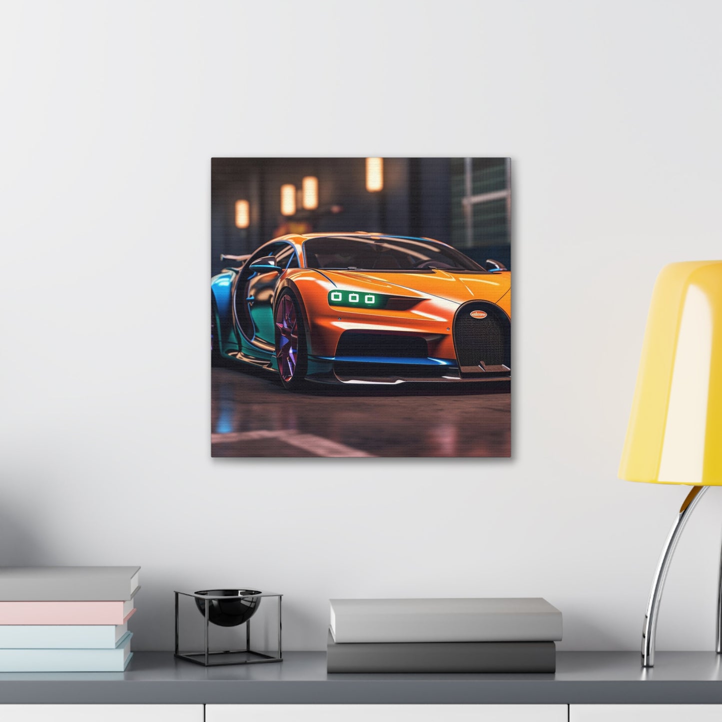 Canvas Gallery Wraps Hyper Bugatti Neon Chiron 1