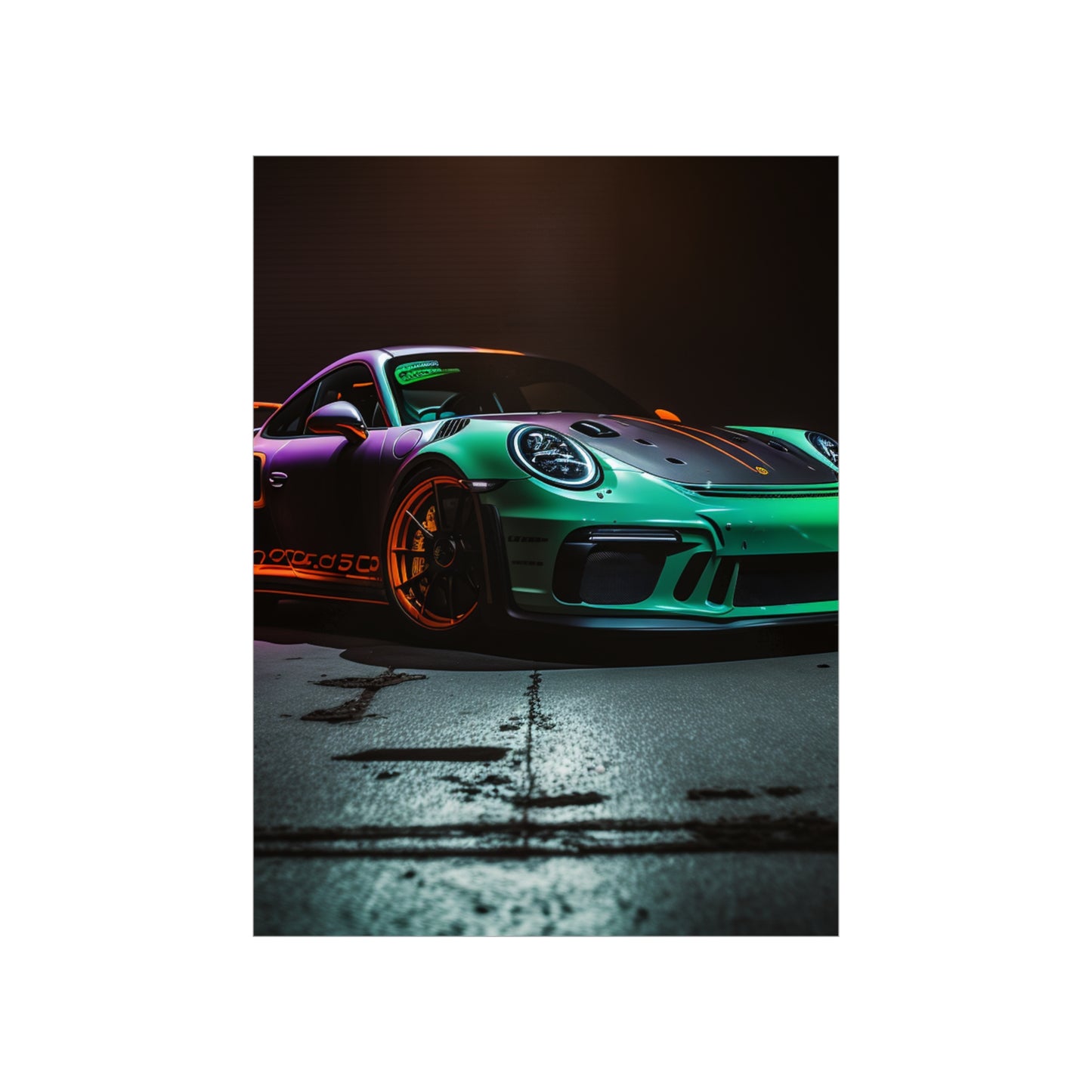 Premium Matte Vertical Posters Porsche Color 4