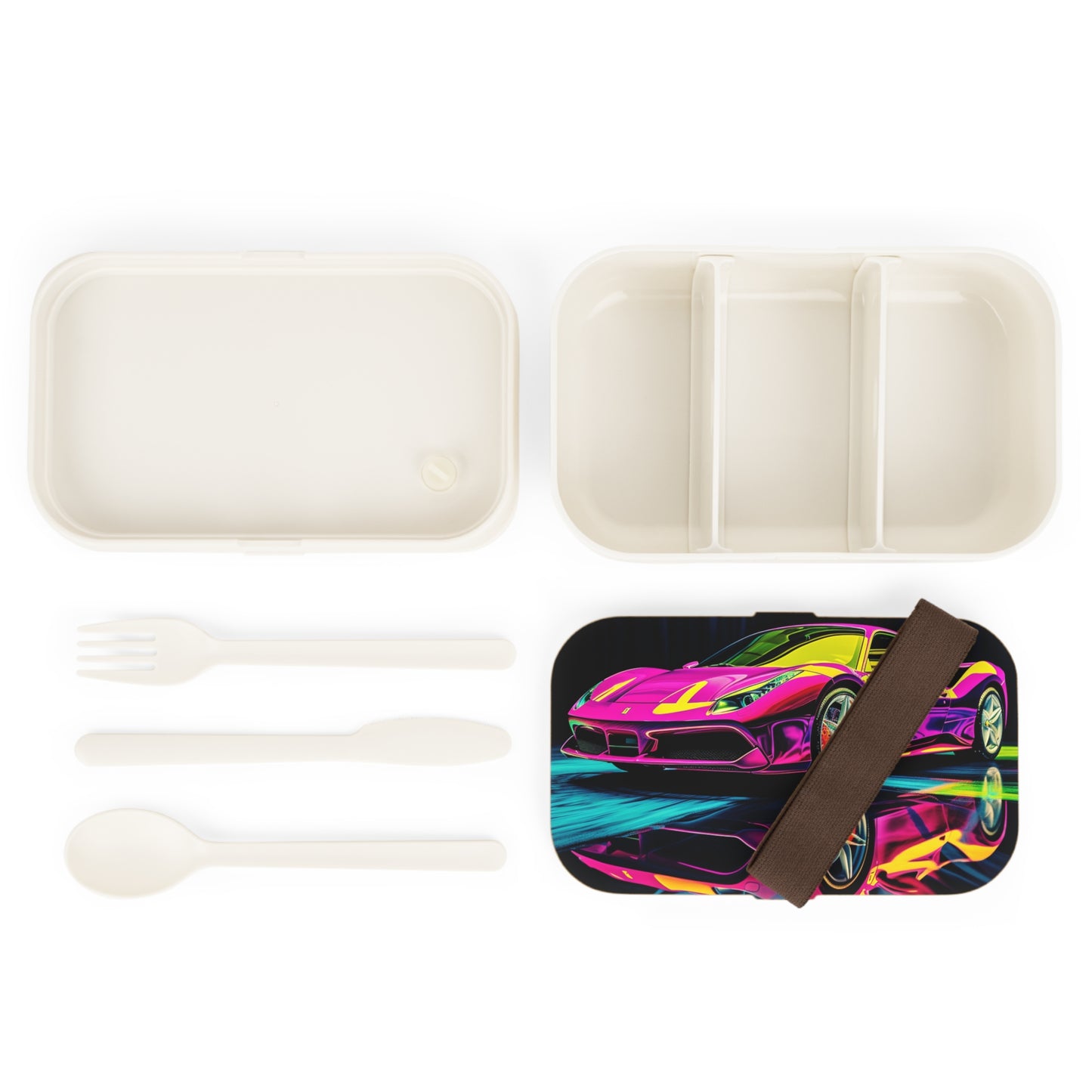 Bento Lunch Box Pink Ferrari Macro 3