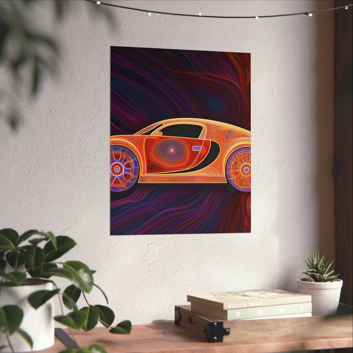 Premium Matte Vertical Posters Bugatti Abstract Concept 2