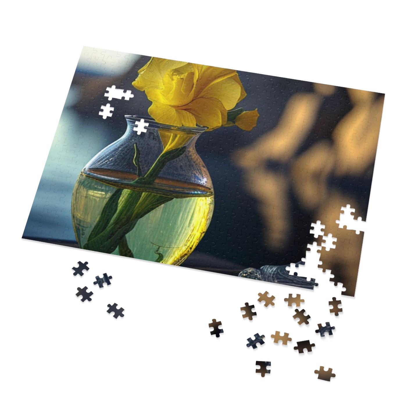 Jigsaw Puzzle (30, 110, 252, 500,1000-Piece) Yellow Gladiolus glass 3