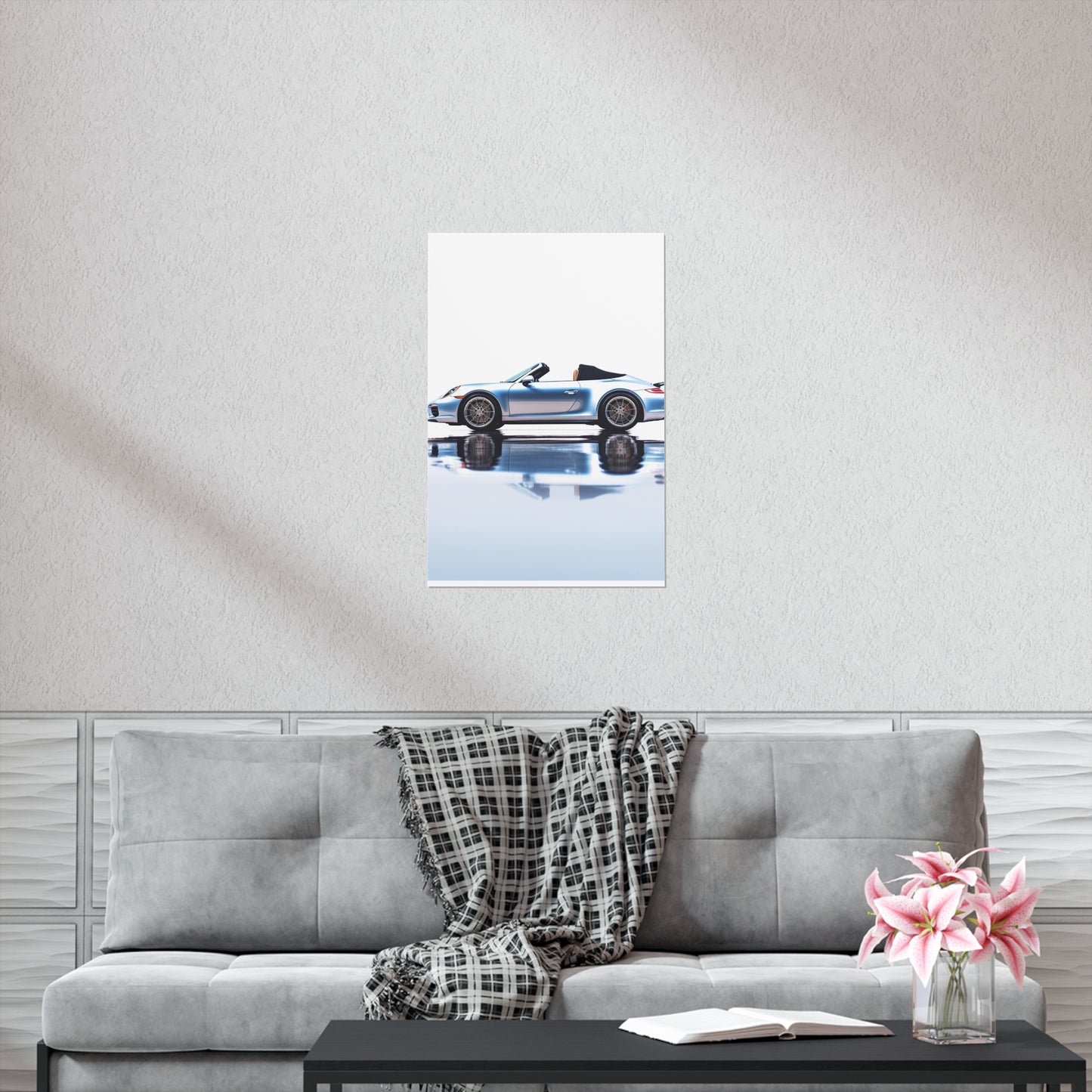 Premium Matte Vertical Posters 911 Speedster on water 1