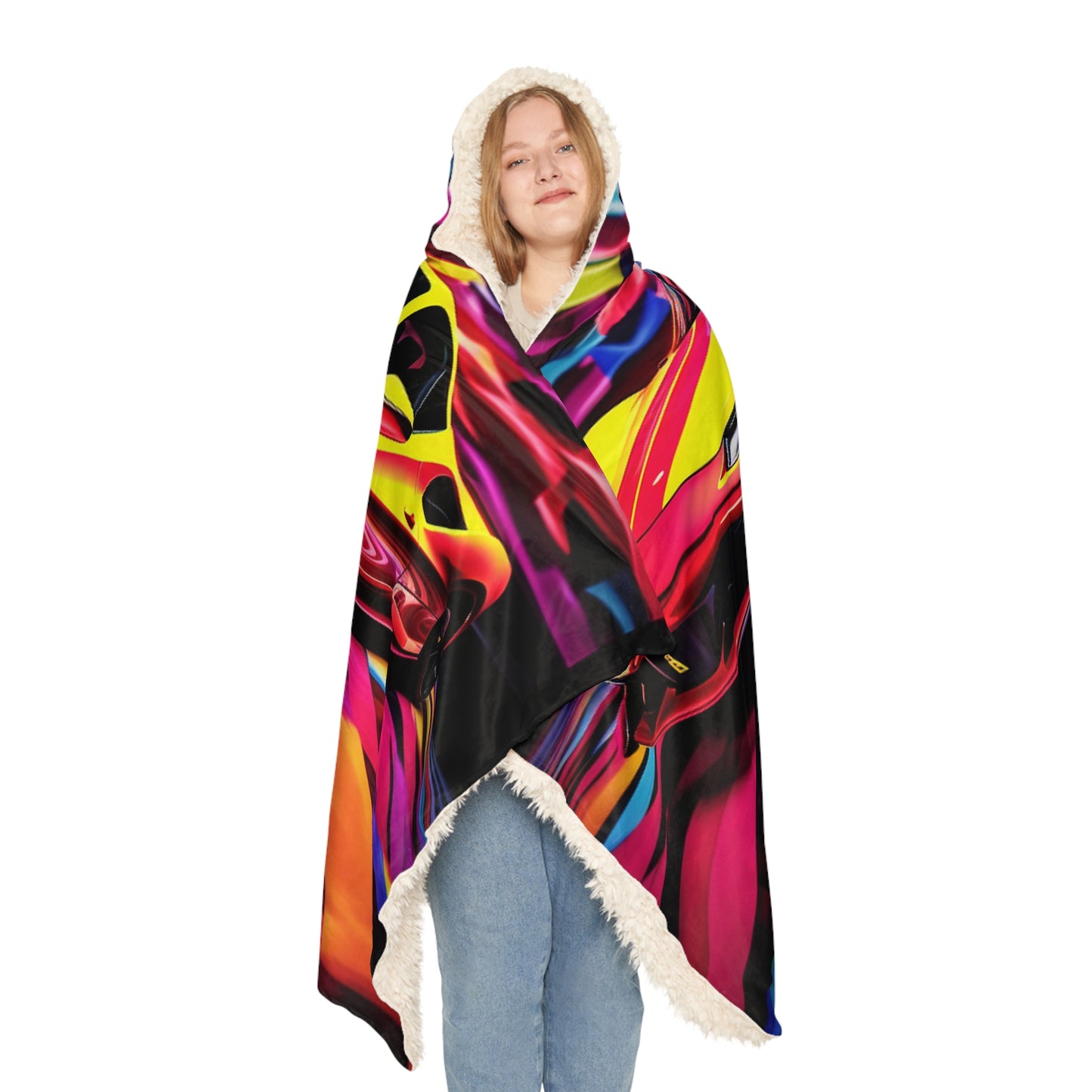 Snuggle Hooded Blanket Macro Flag Ferrari 3