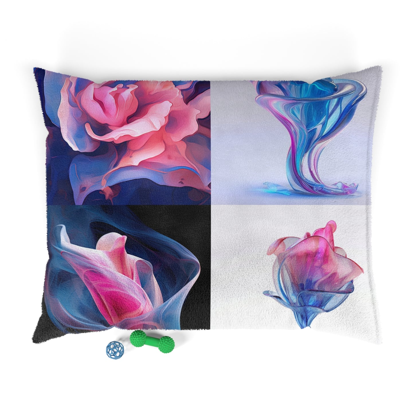 Pet Bed Pink & Blue Tulip Rose 5