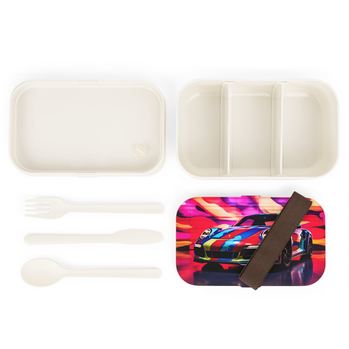 Bento Lunch Box Macro American Flag Porsche 1