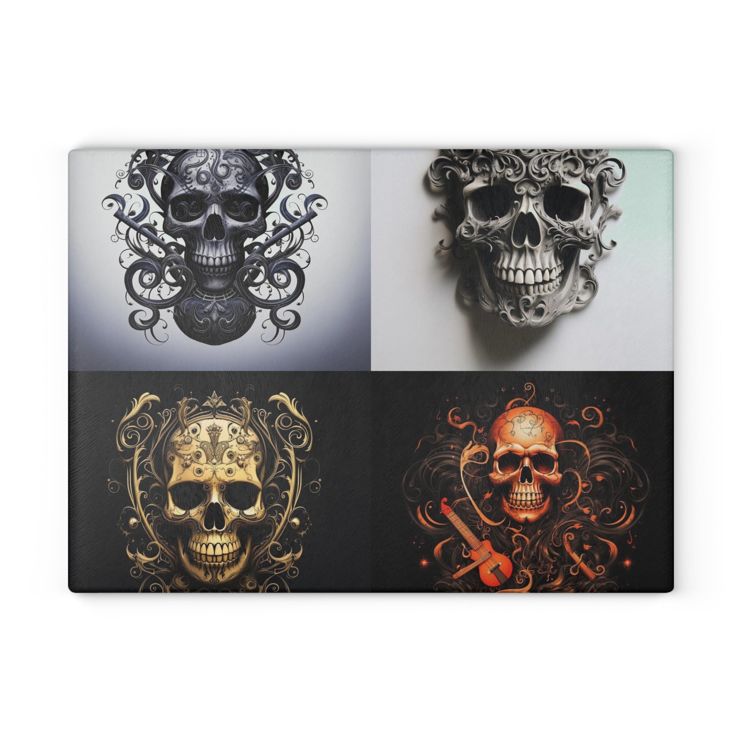 Glass Cutting Board Skull Treble Clef 5