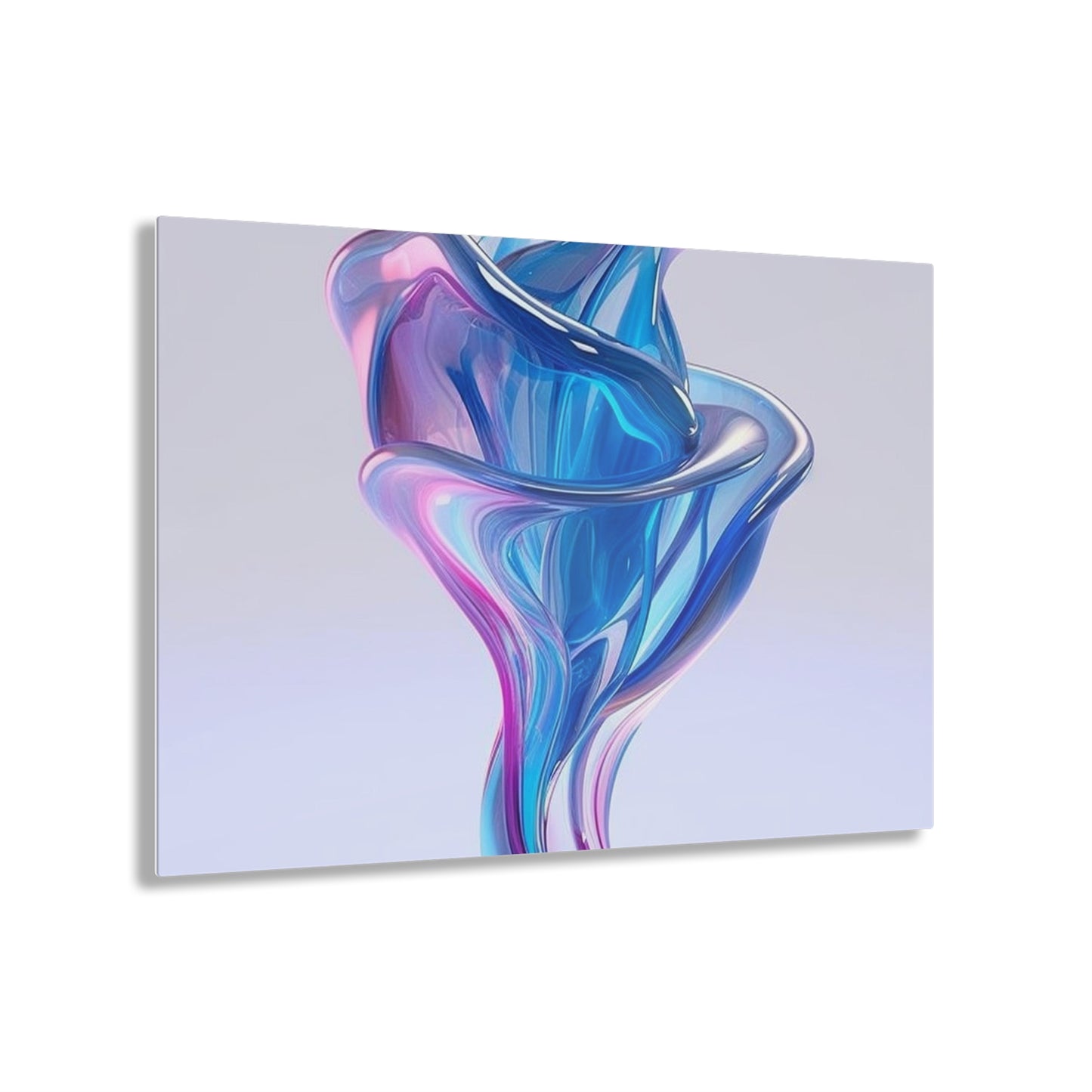 Acrylic Prints Pink & Blue Tulip Rose 2