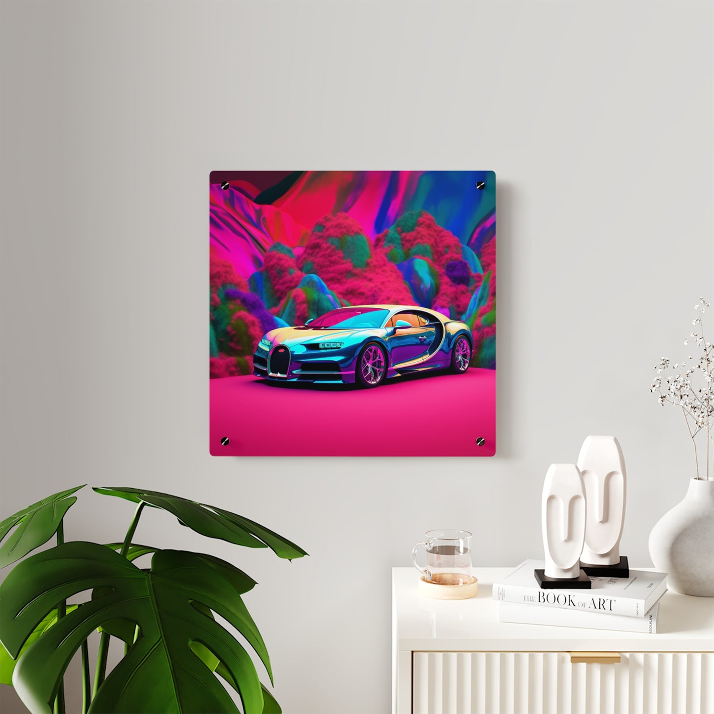 Acrylic Wall Art Panels Florescent Bugatti Flair 4