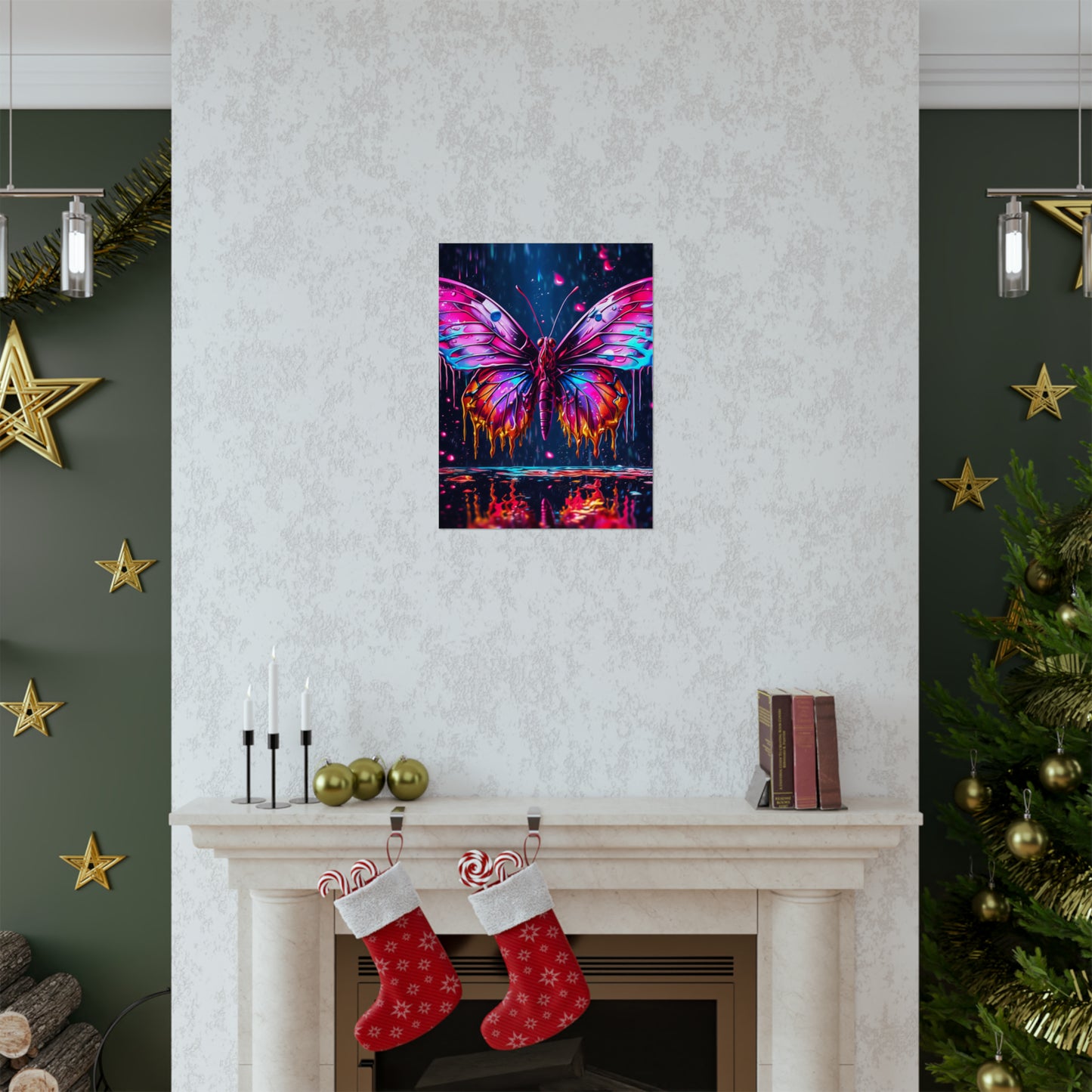 Premium Matte Vertical Posters Pink Butterfly Flair 2