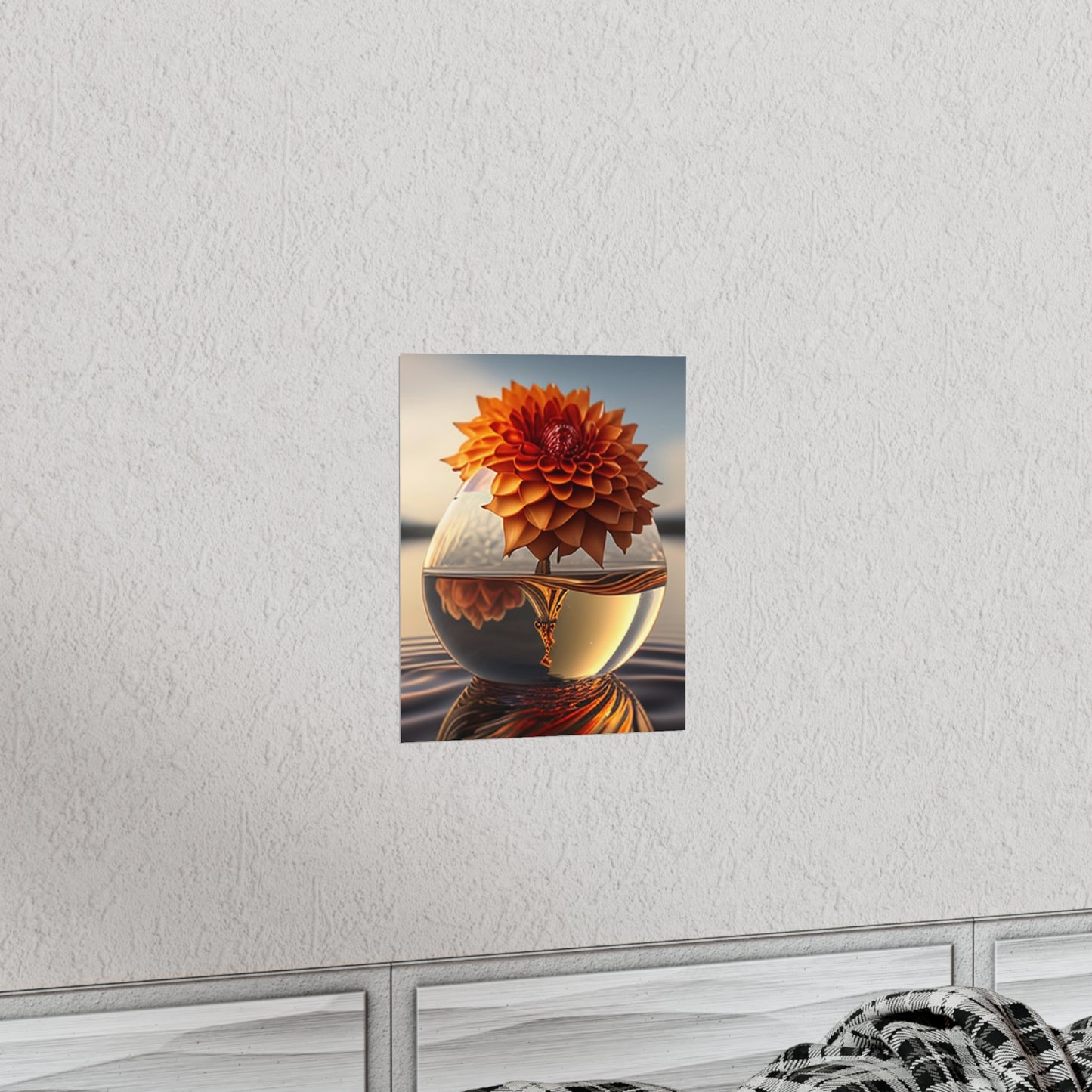 Premium Matte Vertical Posters Dahlia Orange 1