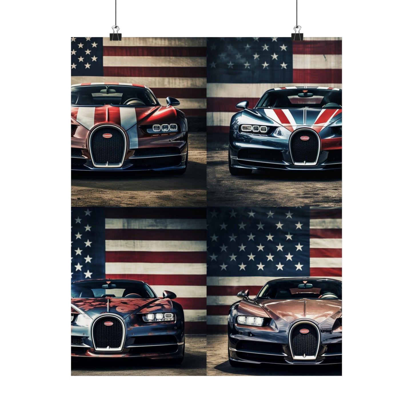 Premium Matte Vertical Posters Bugatti Flag 5