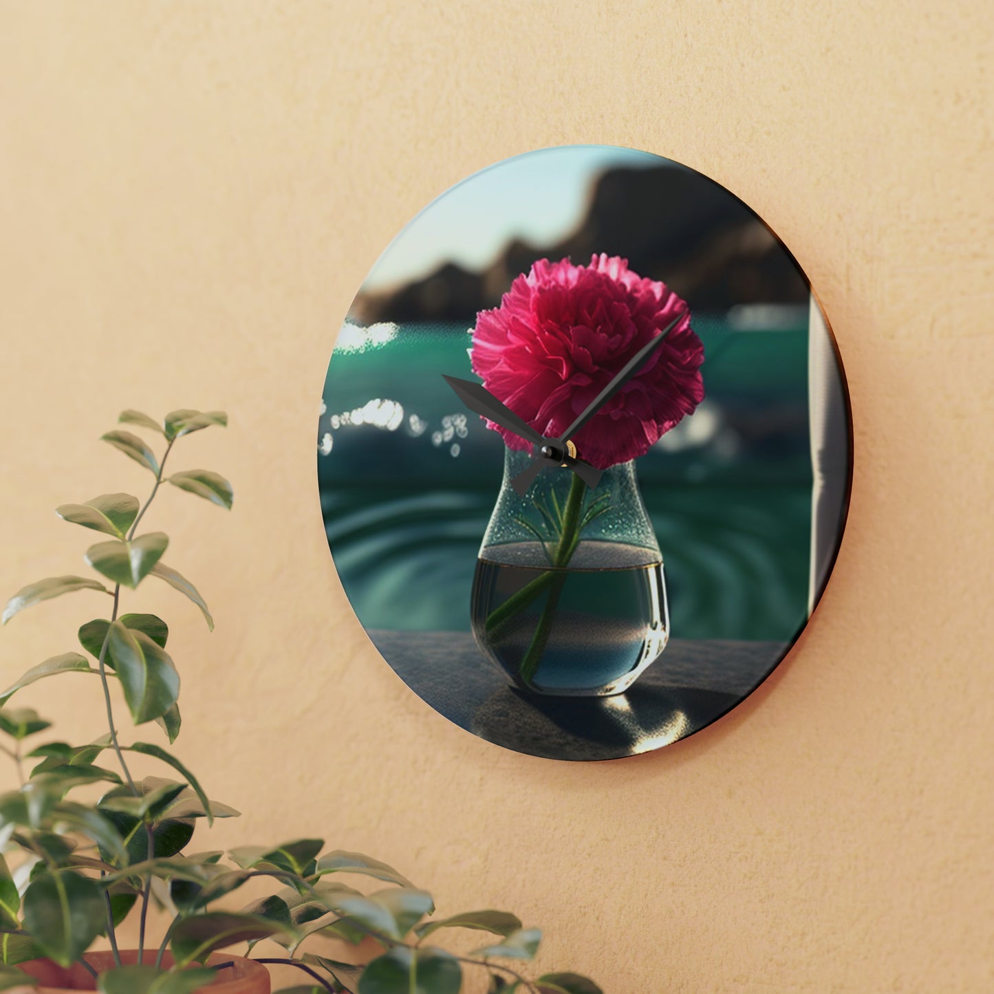 Acrylic Wall Clock Carnation 4