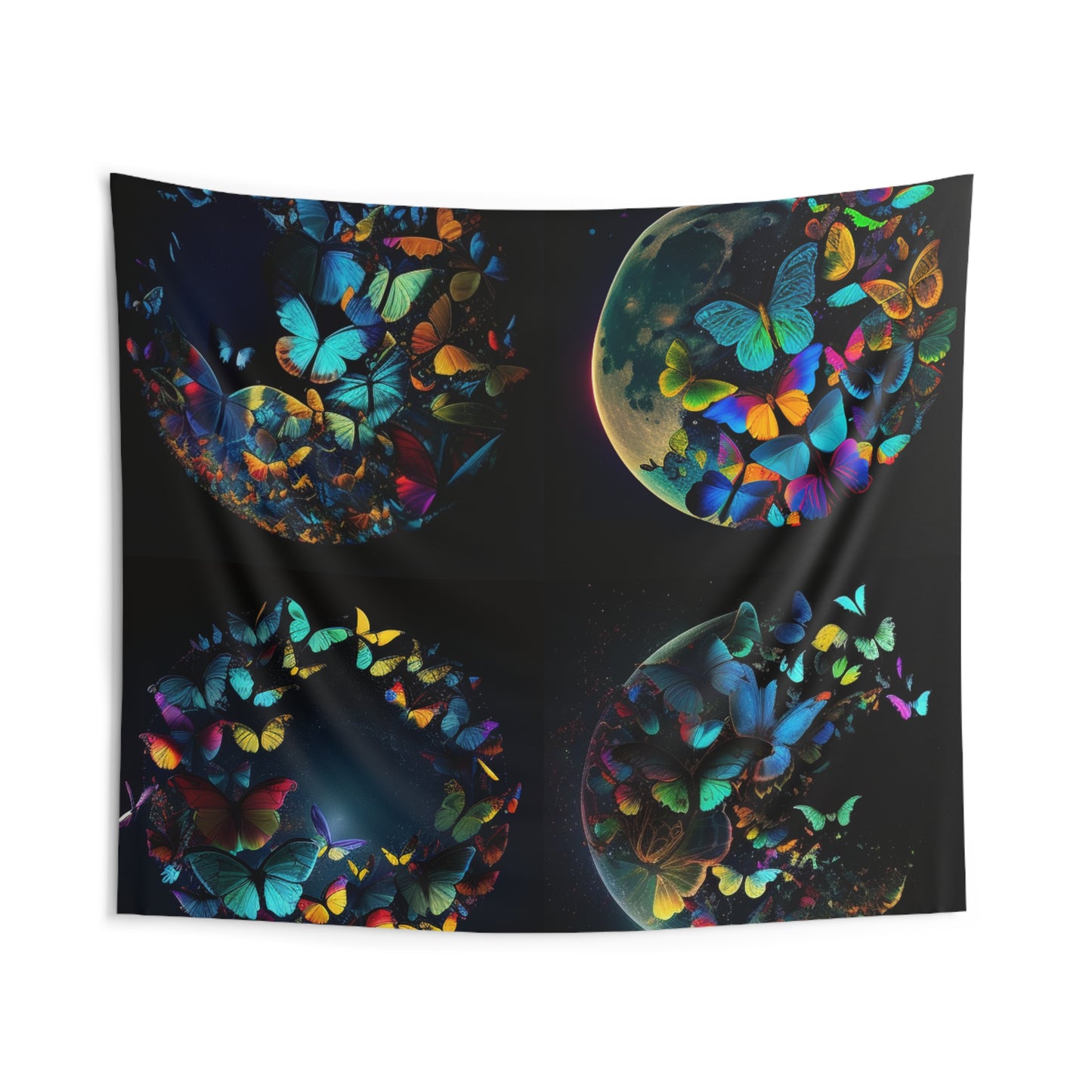 Indoor Wall Tapestries Moon Butterfly 5