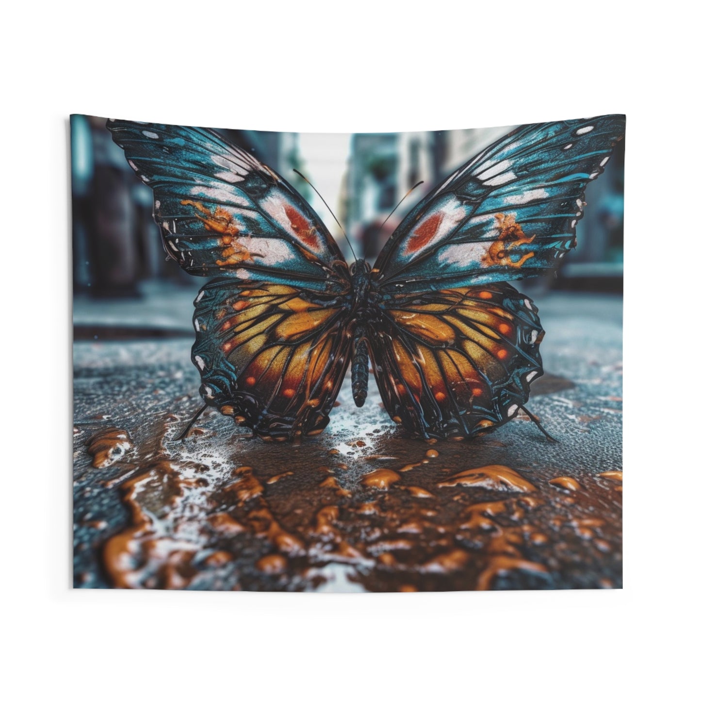 Indoor Wall Tapestries Water Butterfly Street 3