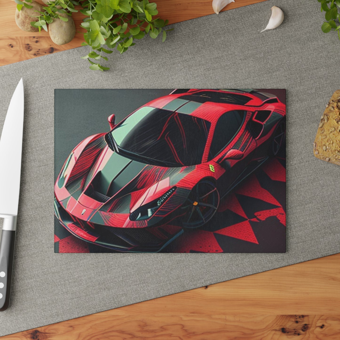 Glass Cutting Board Ferrari Hyper 2