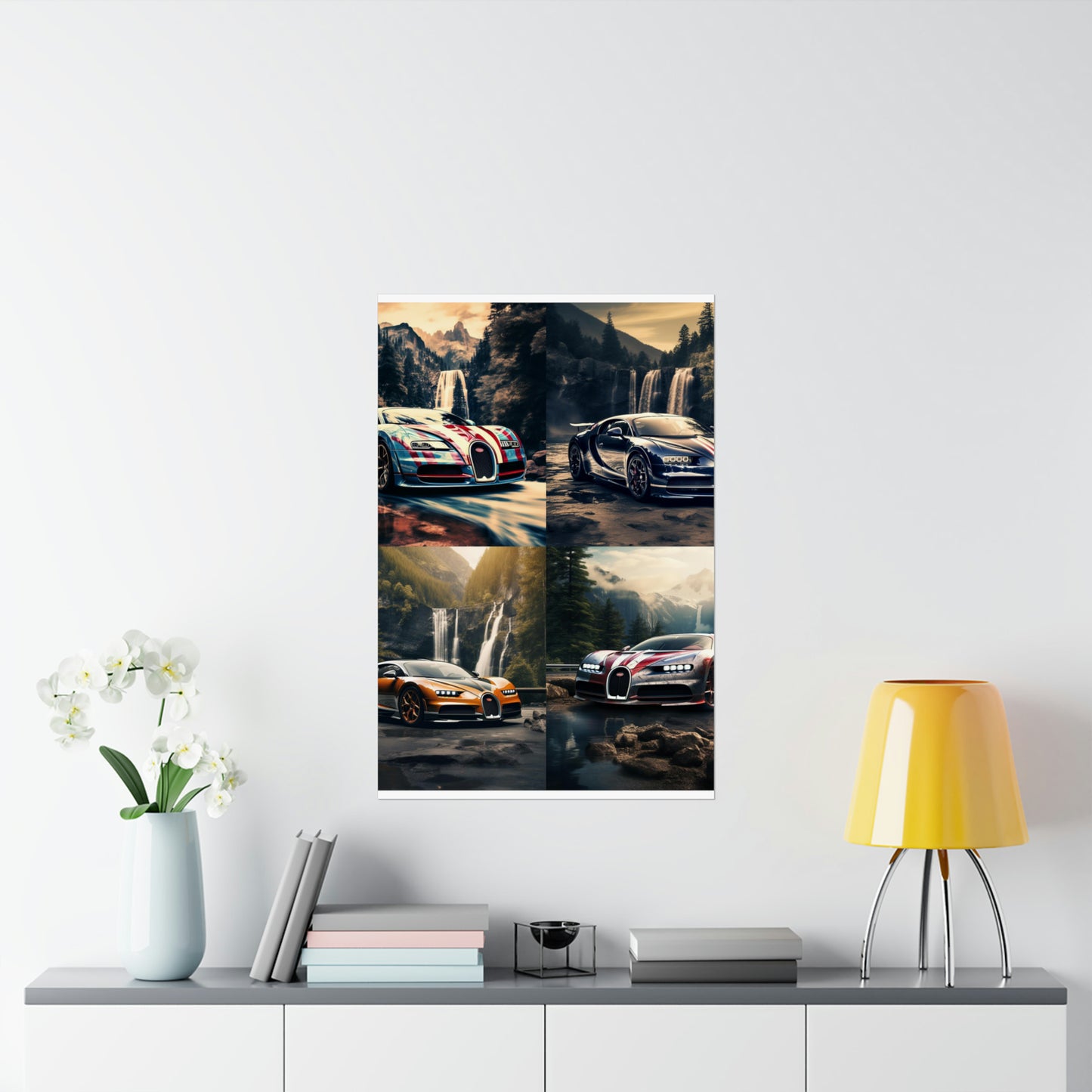 Premium Matte Vertical Posters Bugatti Waterfall 5