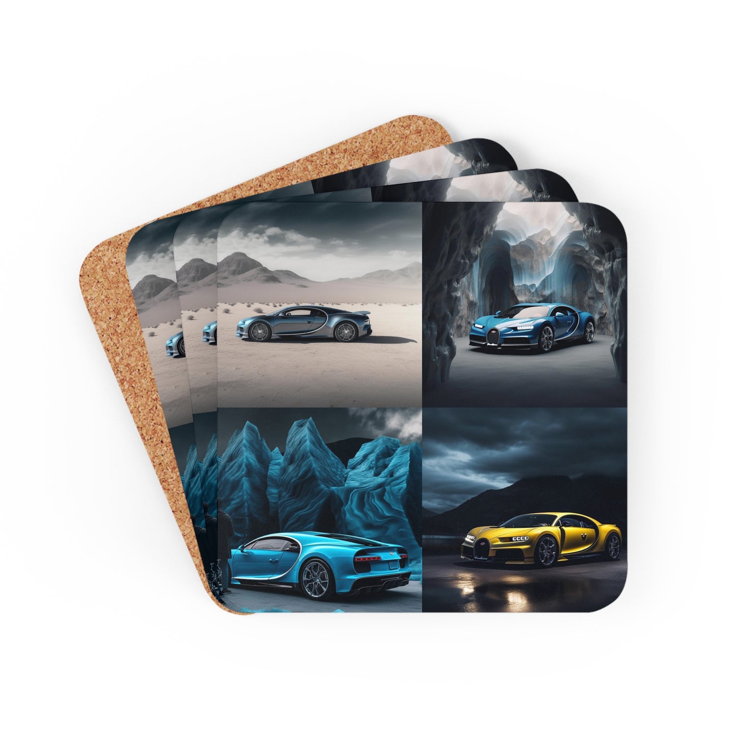 Corkwood Coaster Set Bugatti Real Look 5