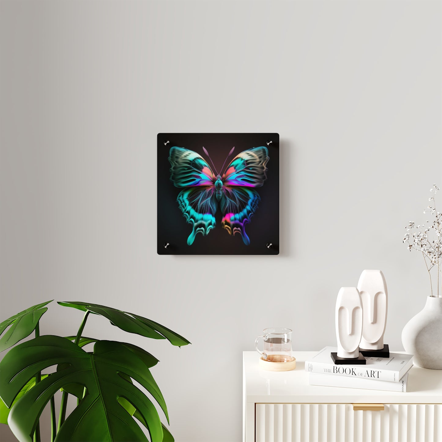 Acrylic Wall Art Panels Neon Butterfly Fusion 3