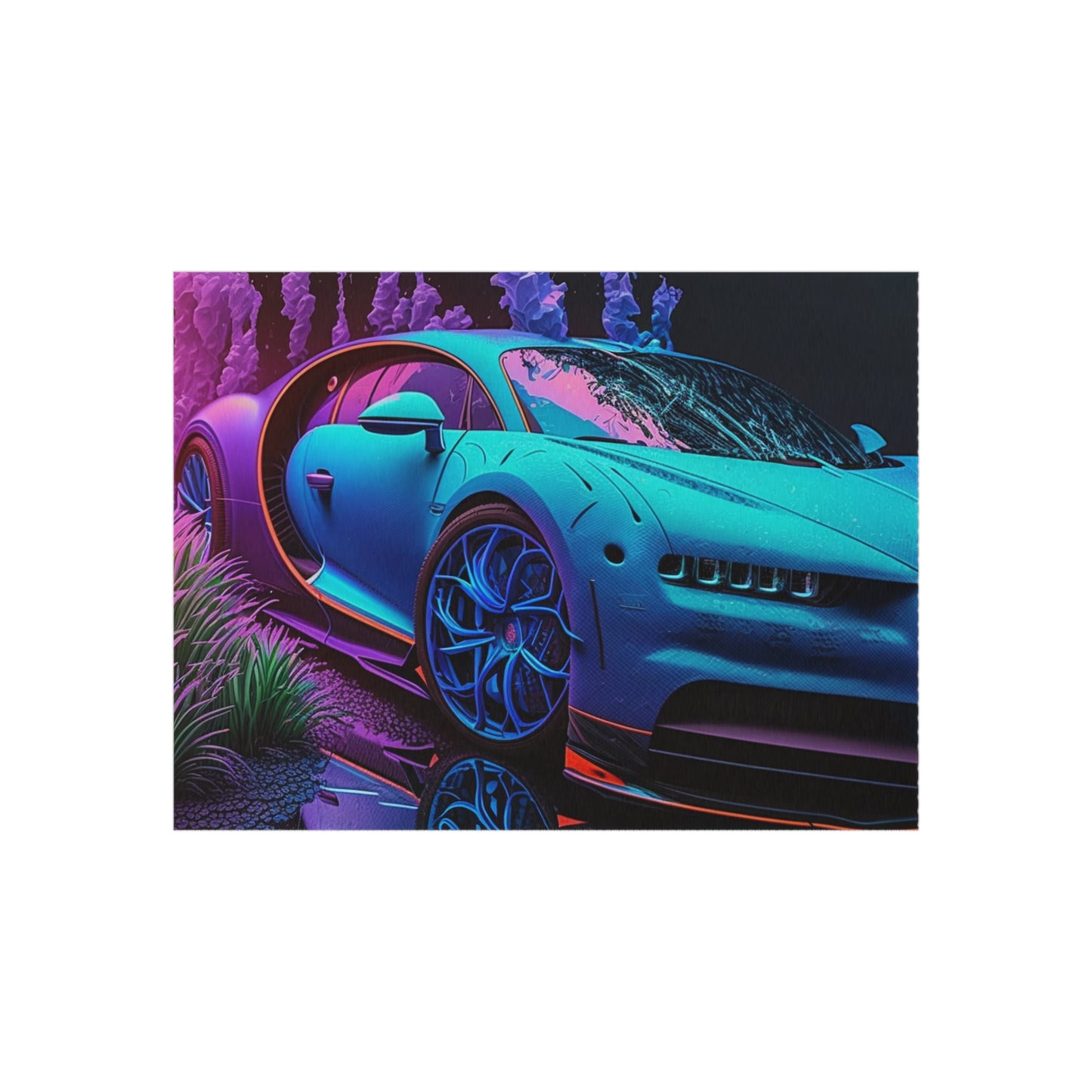 Outdoor Rug  Bugatti Neon Chiron 2