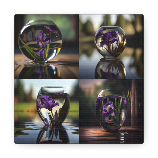 Canvas Gallery Wraps Purple Iris in a vase 5