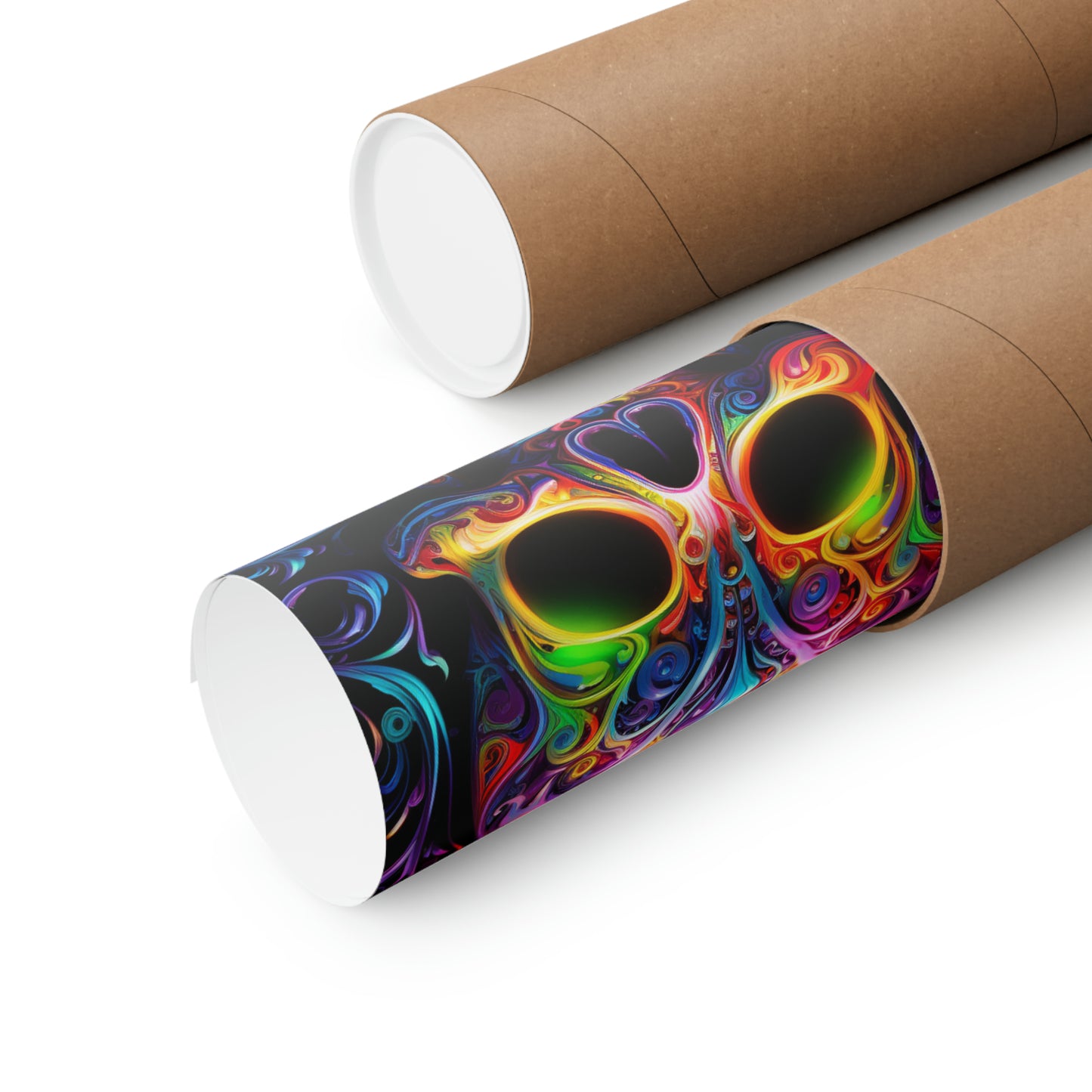 Premium Matte Vertical Posters Macro Skull Color 2