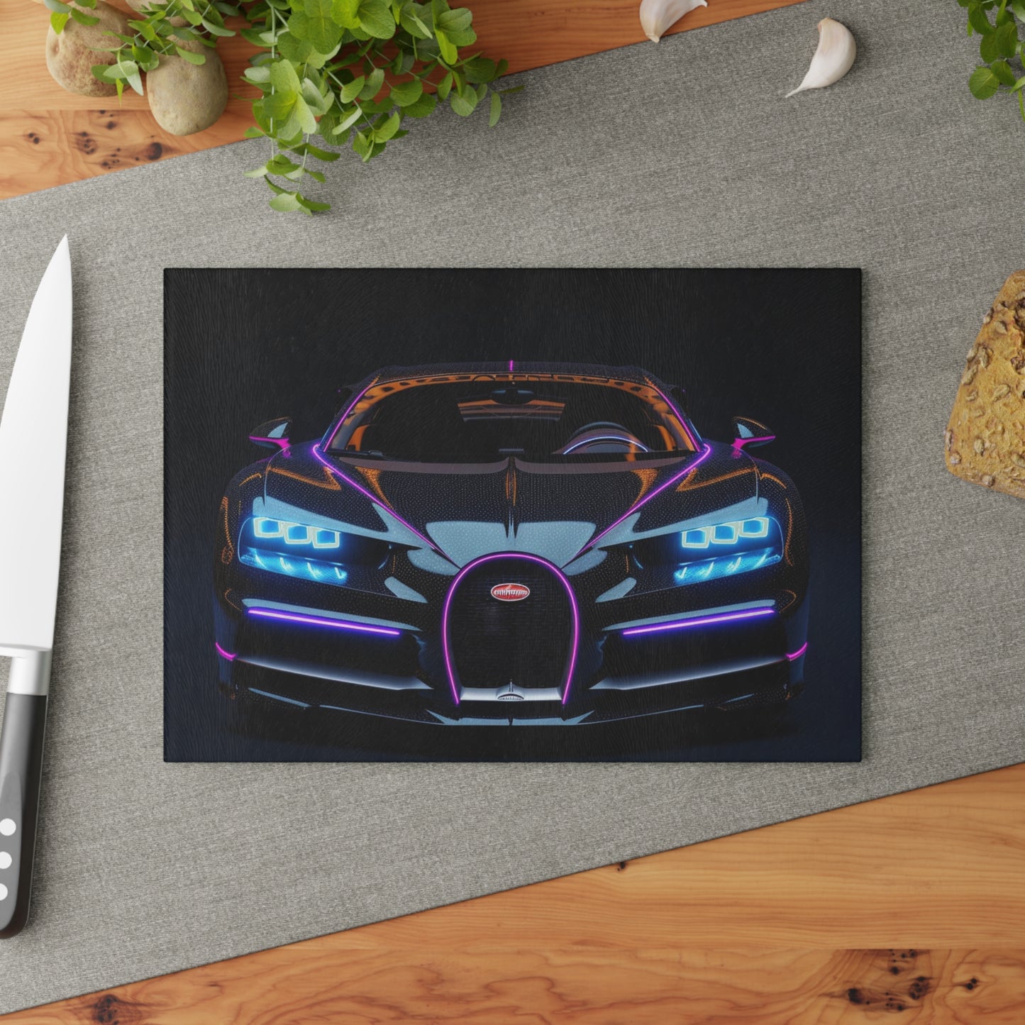 Glass Cutting Board Hyper Bugatti Chiron 2