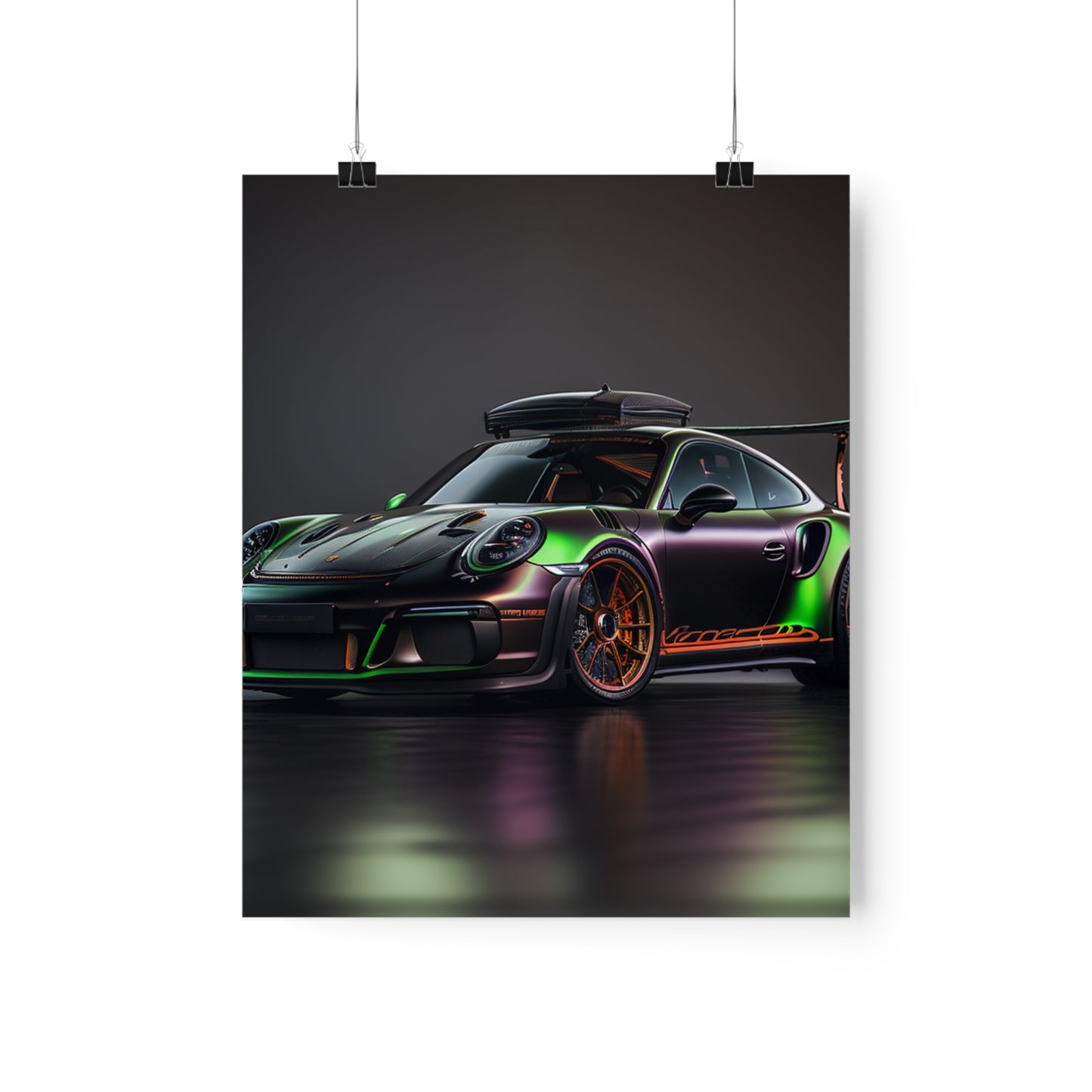 Premium Matte Vertical Posters Porsche Color 2