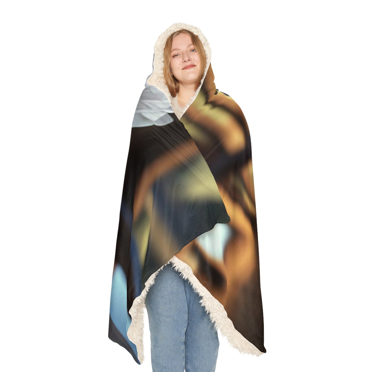 Snuggle Hooded Blanket White Peony glass vase 3