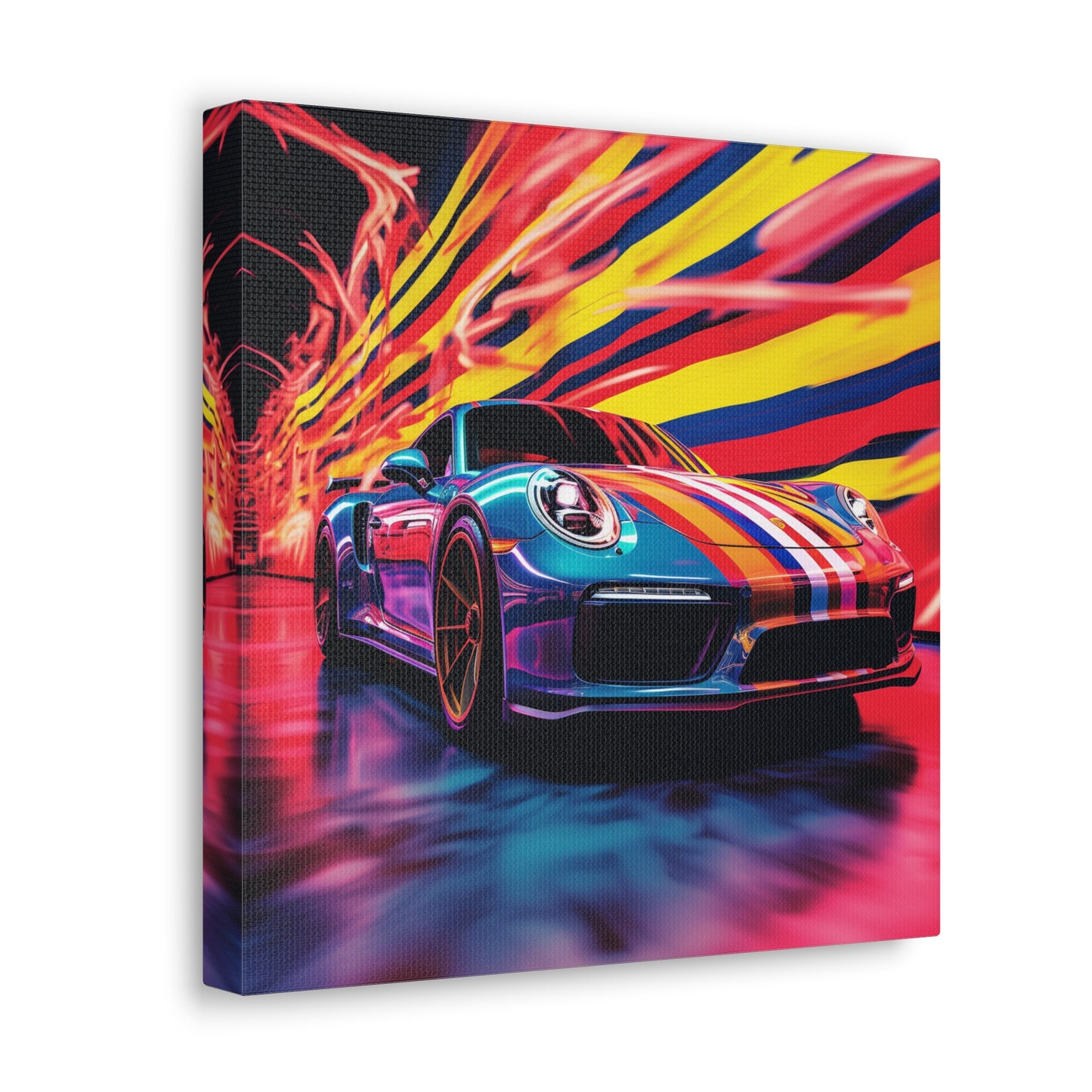 Canvas Gallery Wraps Macro American Flag Porsche 2