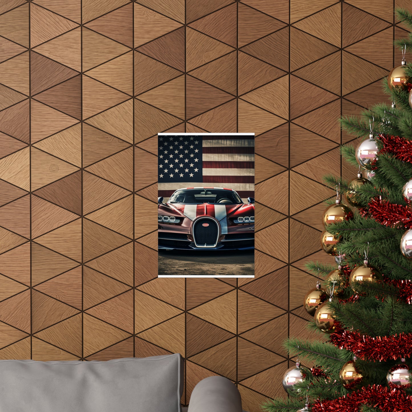 Premium Matte Vertical Posters Bugatti Flag 1