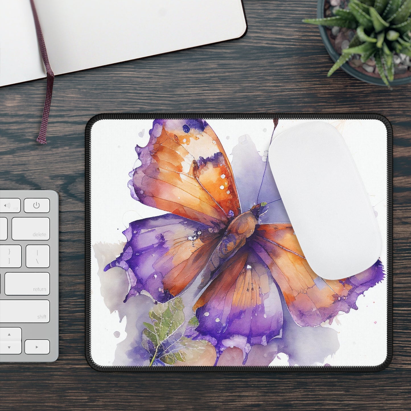 Gaming Mouse Pad  MerlinRose Watercolor Butterfly 2