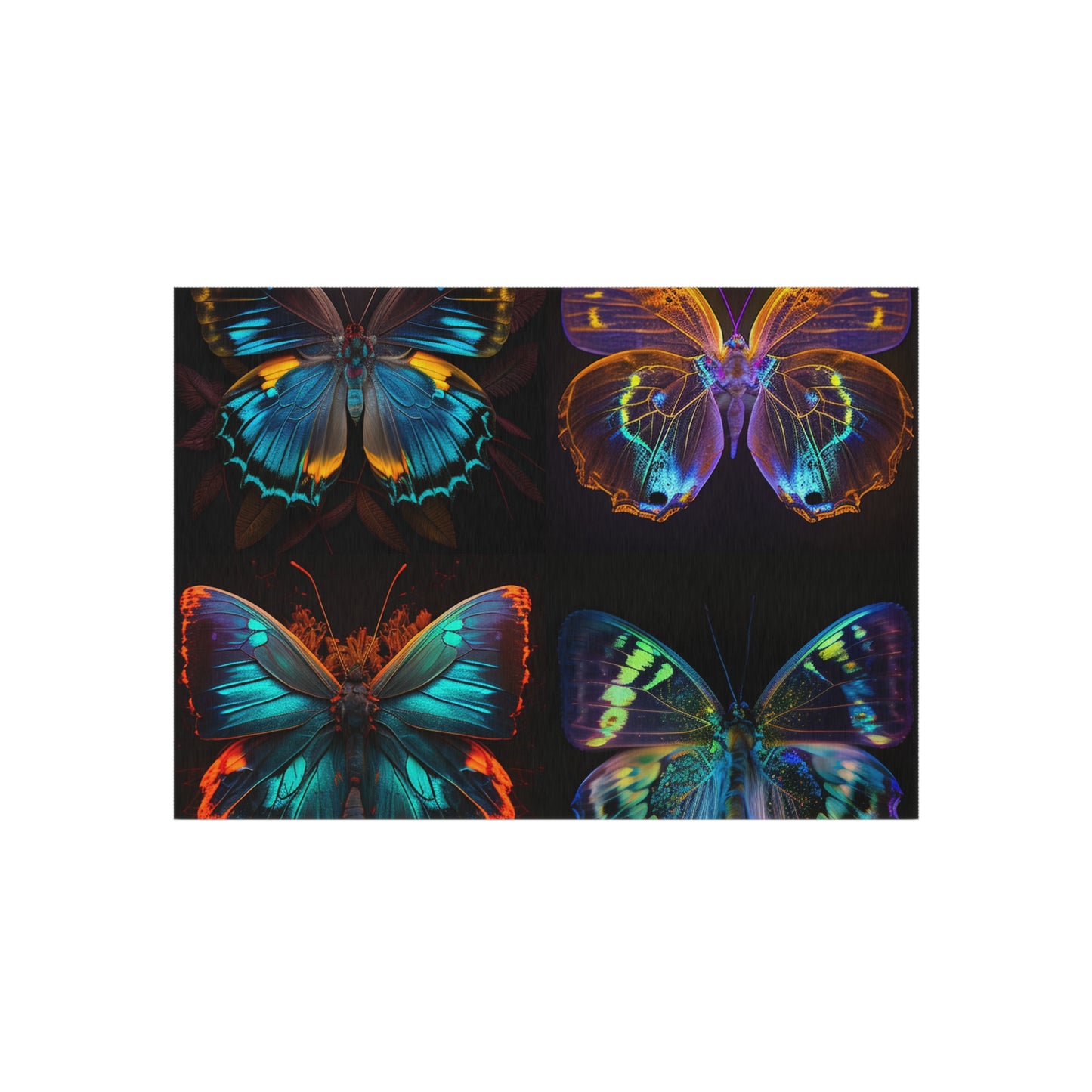 Outdoor Rug  Neon Butterfly Flair 5