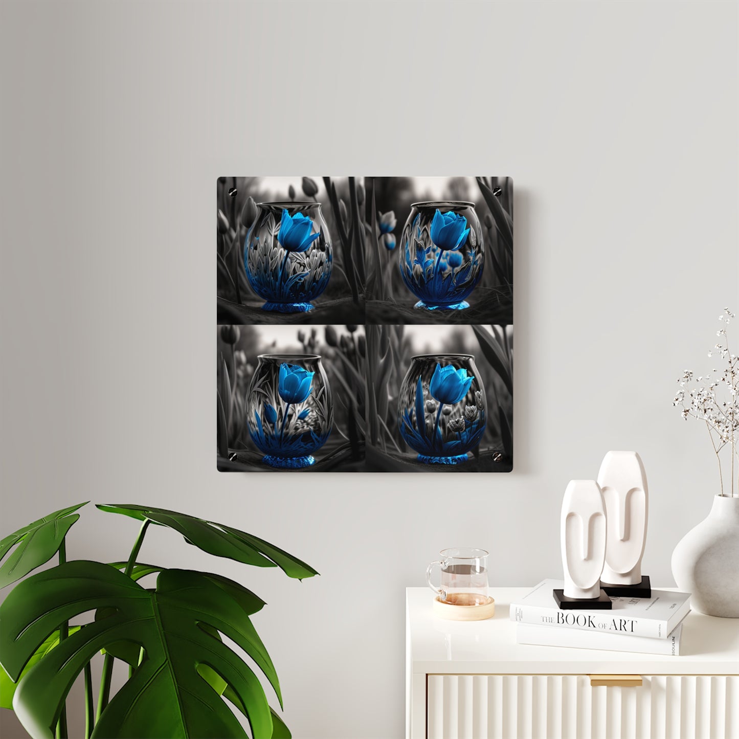 Acrylic Wall Art Panels Tulip Blue 5