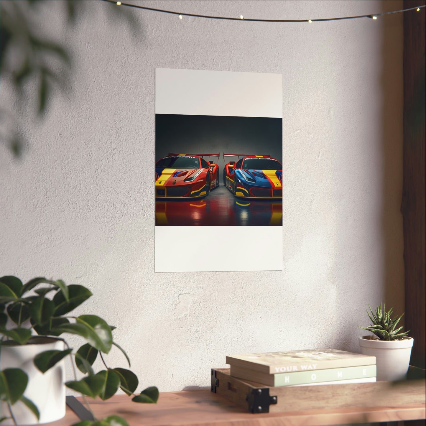 Premium Matte Vertical Posters Ferrari Red Blue 4