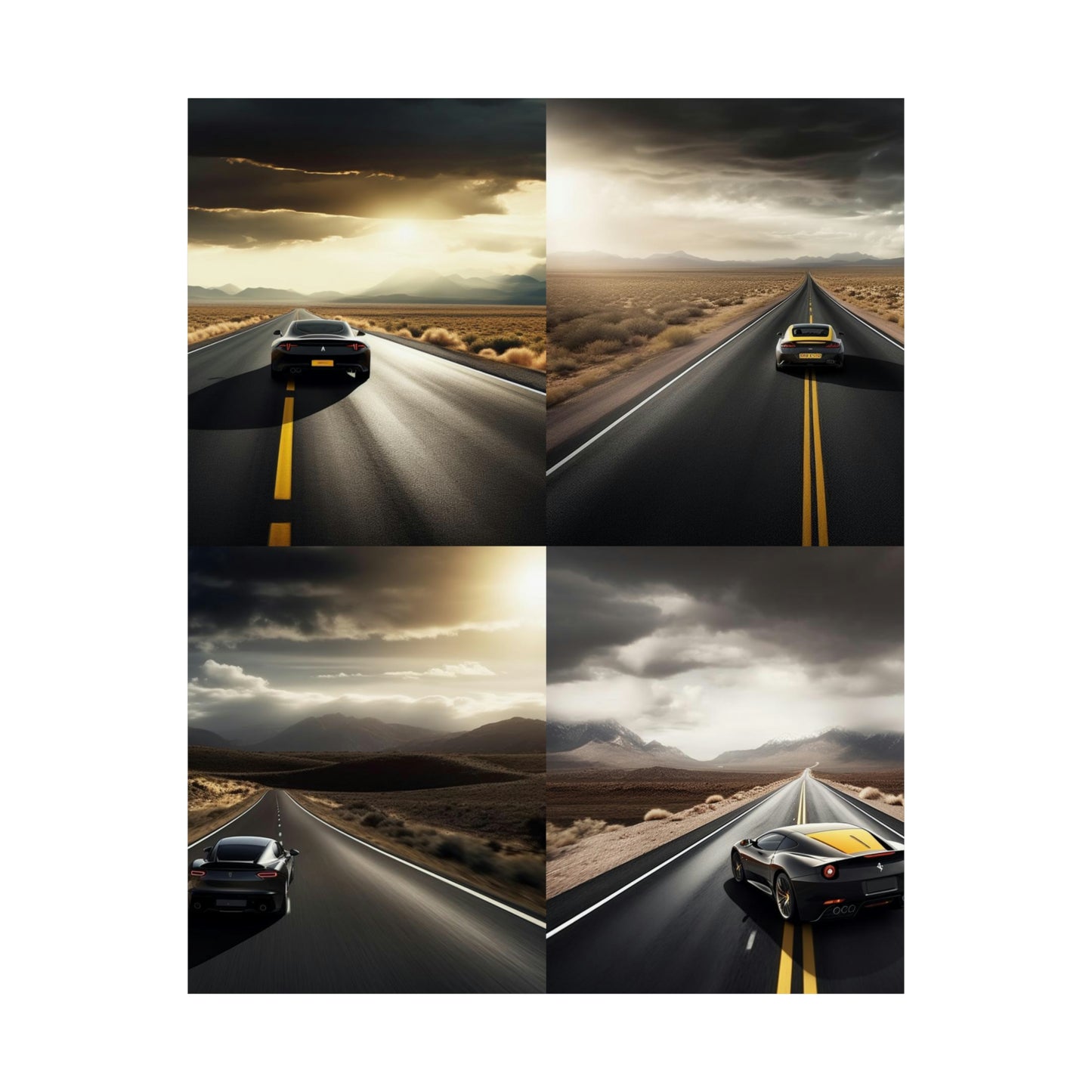 Premium Matte Vertical Posters Ferrari Road 5