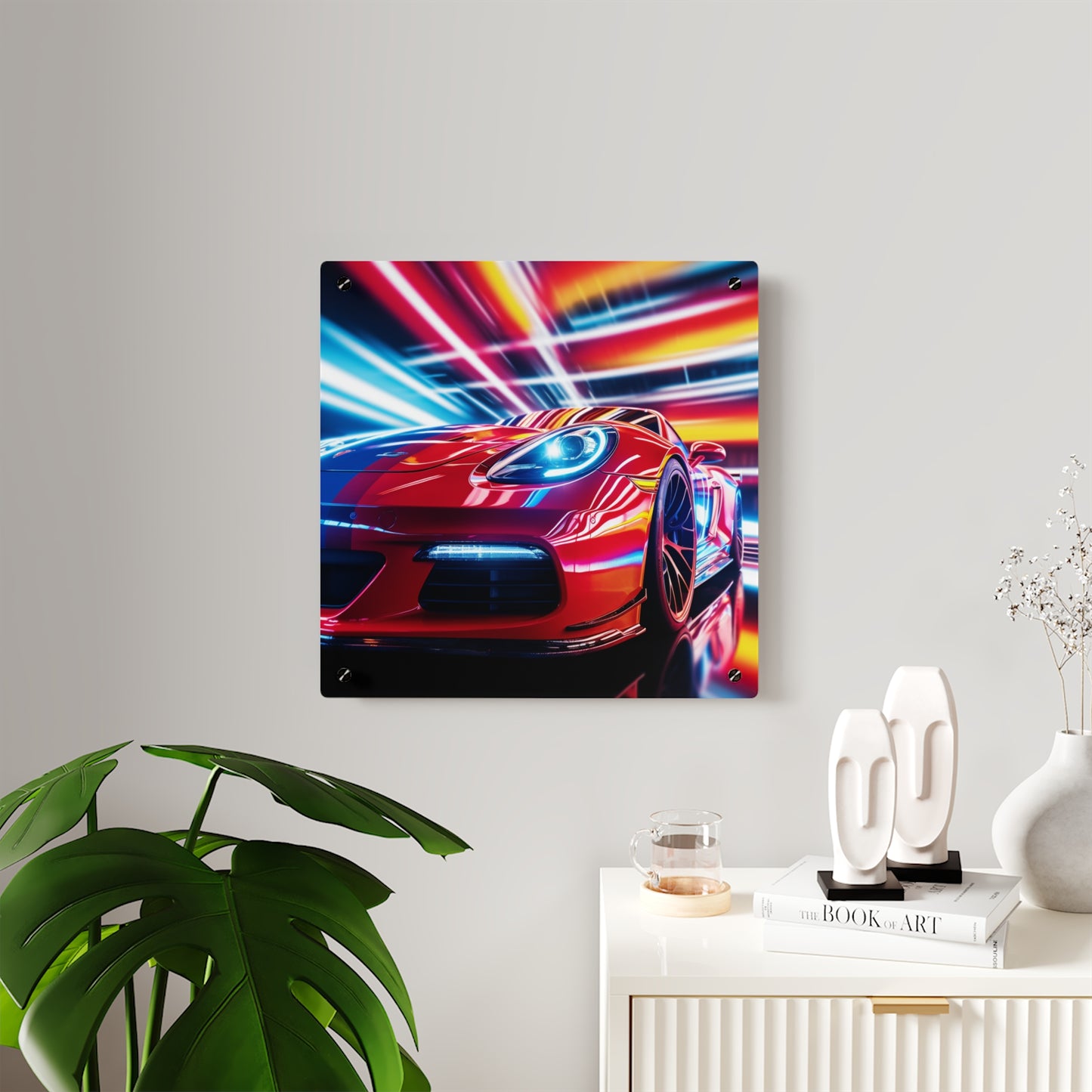 Acrylic Wall Art Panels Macro Flag Ferrari 1