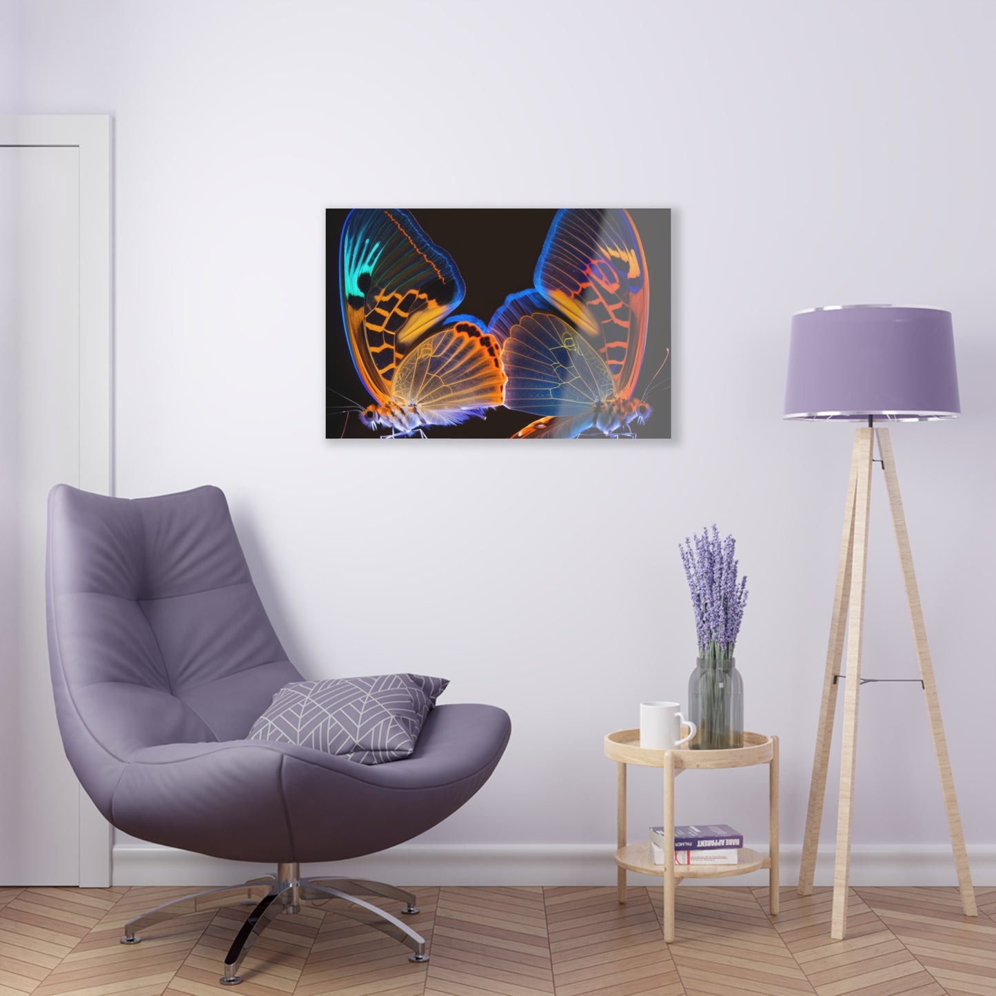 Acrylic Prints Neon Glo Butterfly 2