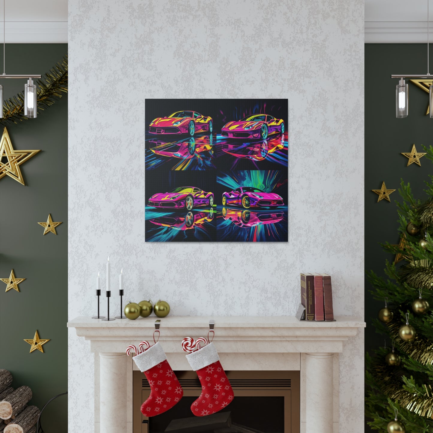 Canvas Gallery Wraps Pink Ferrari Macro 5