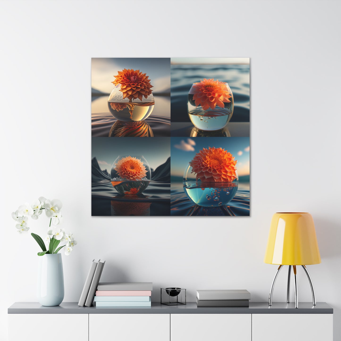 Canvas Gallery Wraps Dahlia Orange 5
