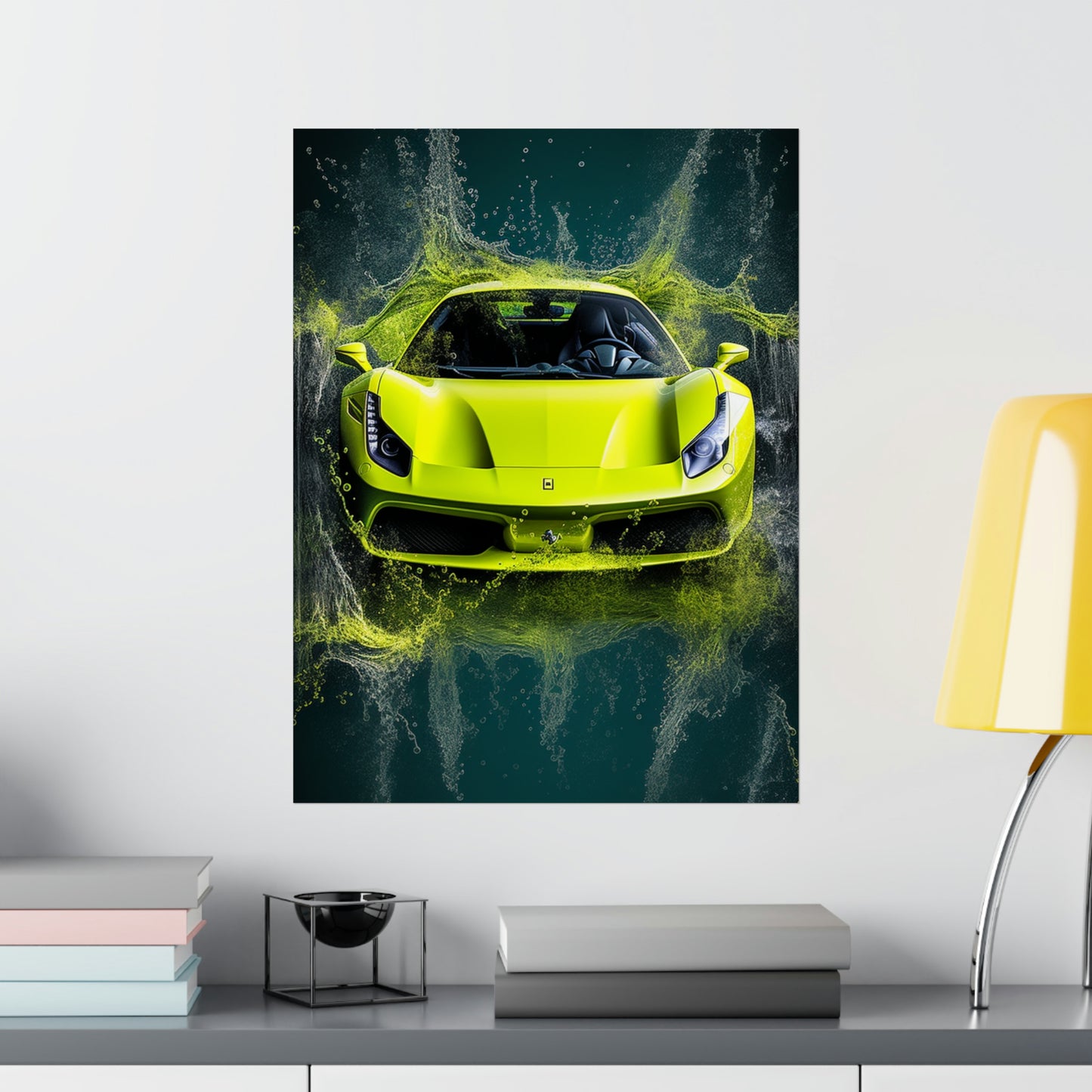 Premium Matte Vertical Posters Farrari Water 4