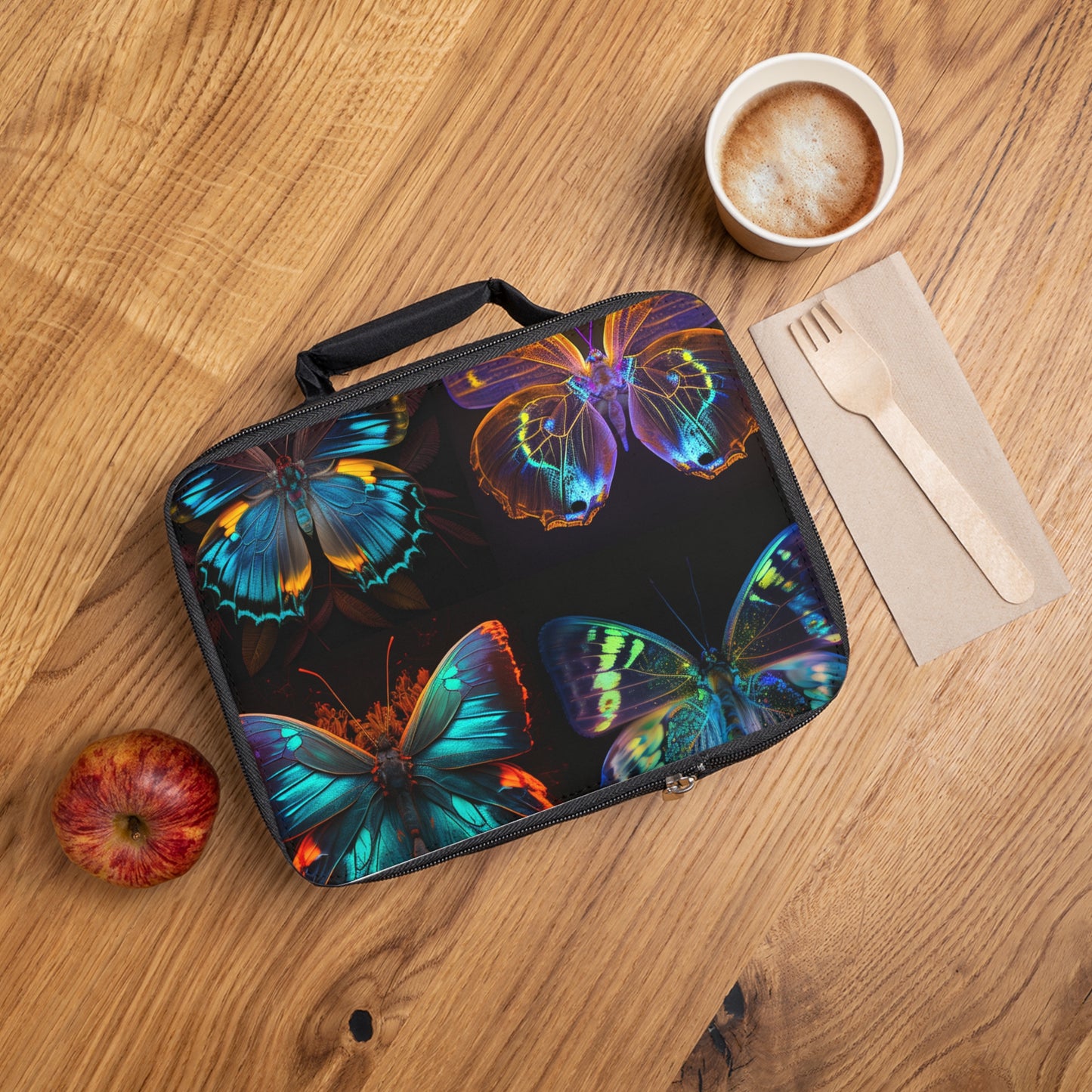 Lunch Bag Neon Butterfly Flair 5